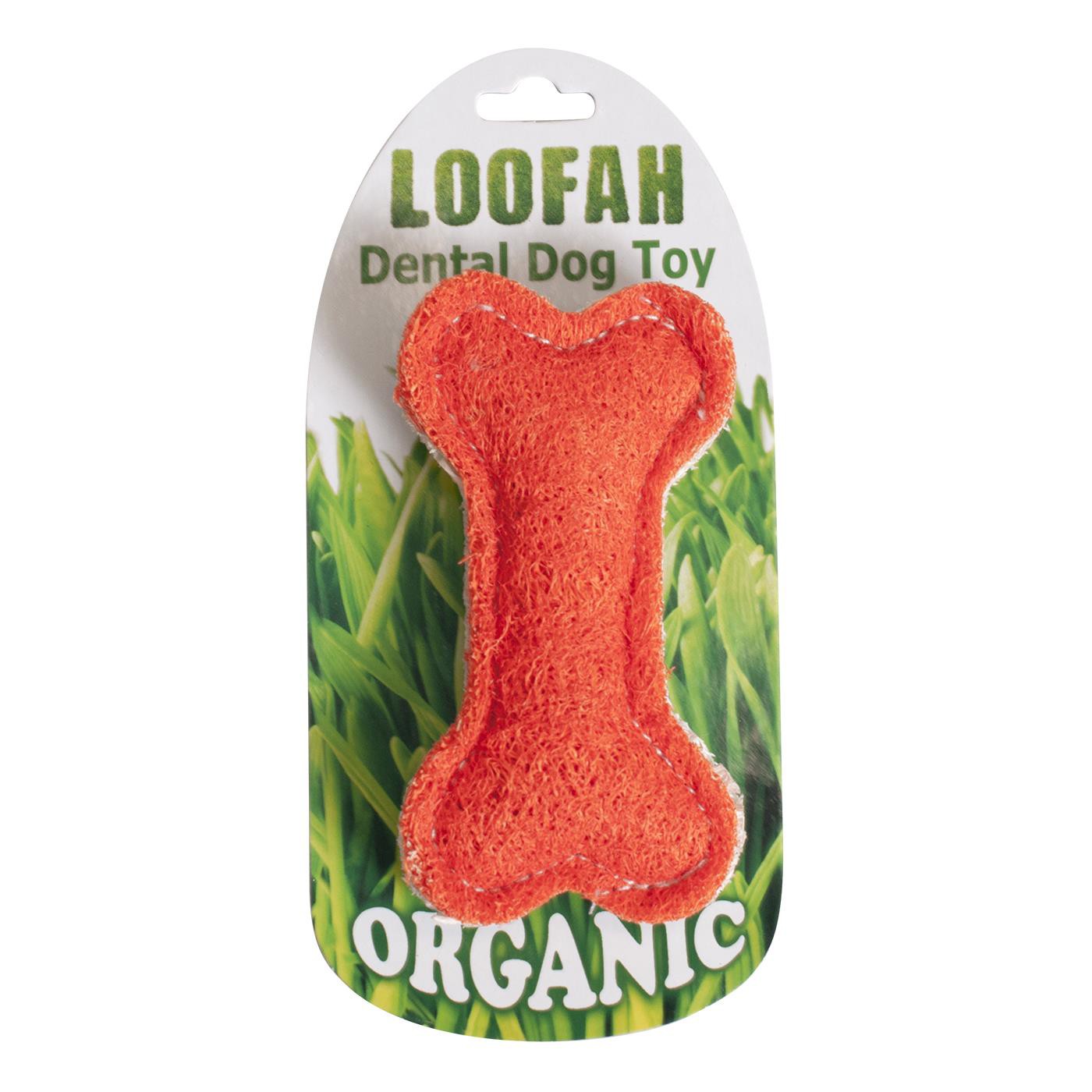 Loofah dental sales dog toy