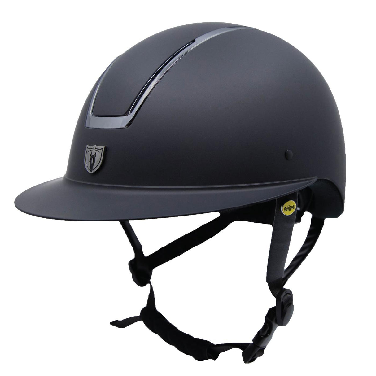 Casque Tipperary Windsor MIPS à large bord - Garniture chromée noire