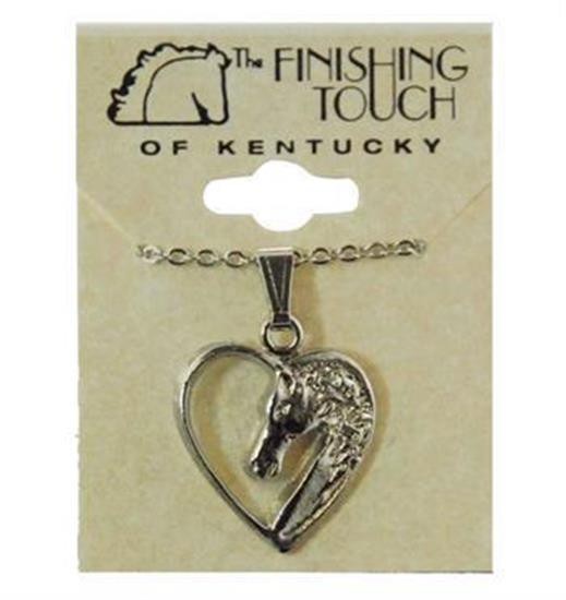 Horsehead in Heart Pendant