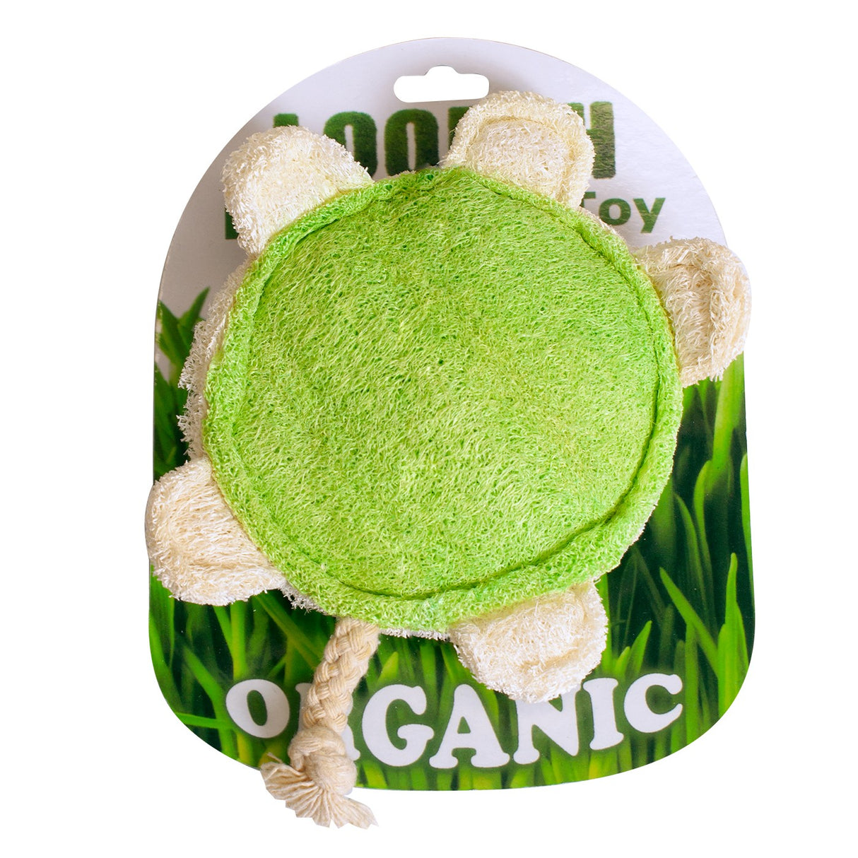 Hip Doggie Turtle Organic Loofah Dental Toy