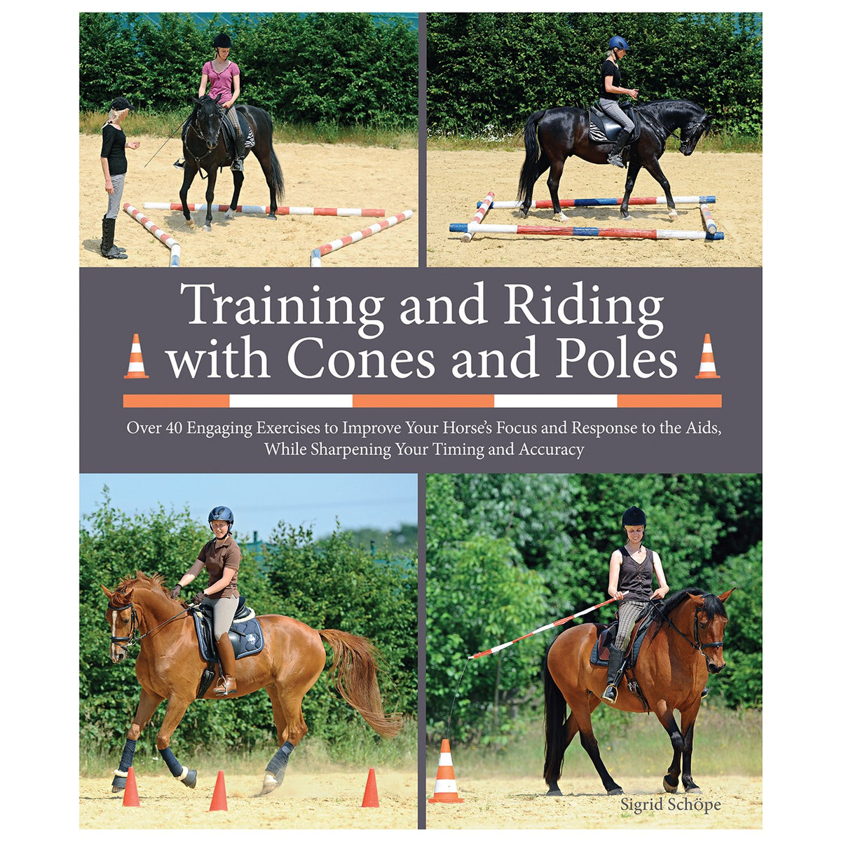 Entraînement et équitation avec cônes et bâtons