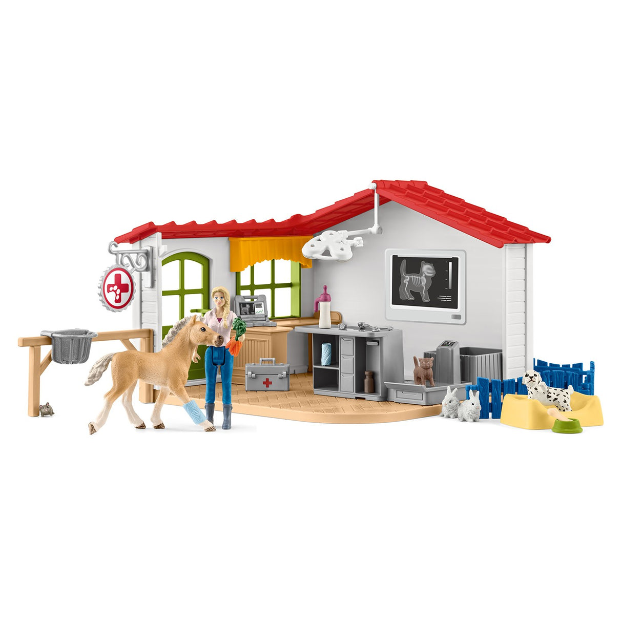 Schleich Farm World Vet Practice avec animaux de compagnie
