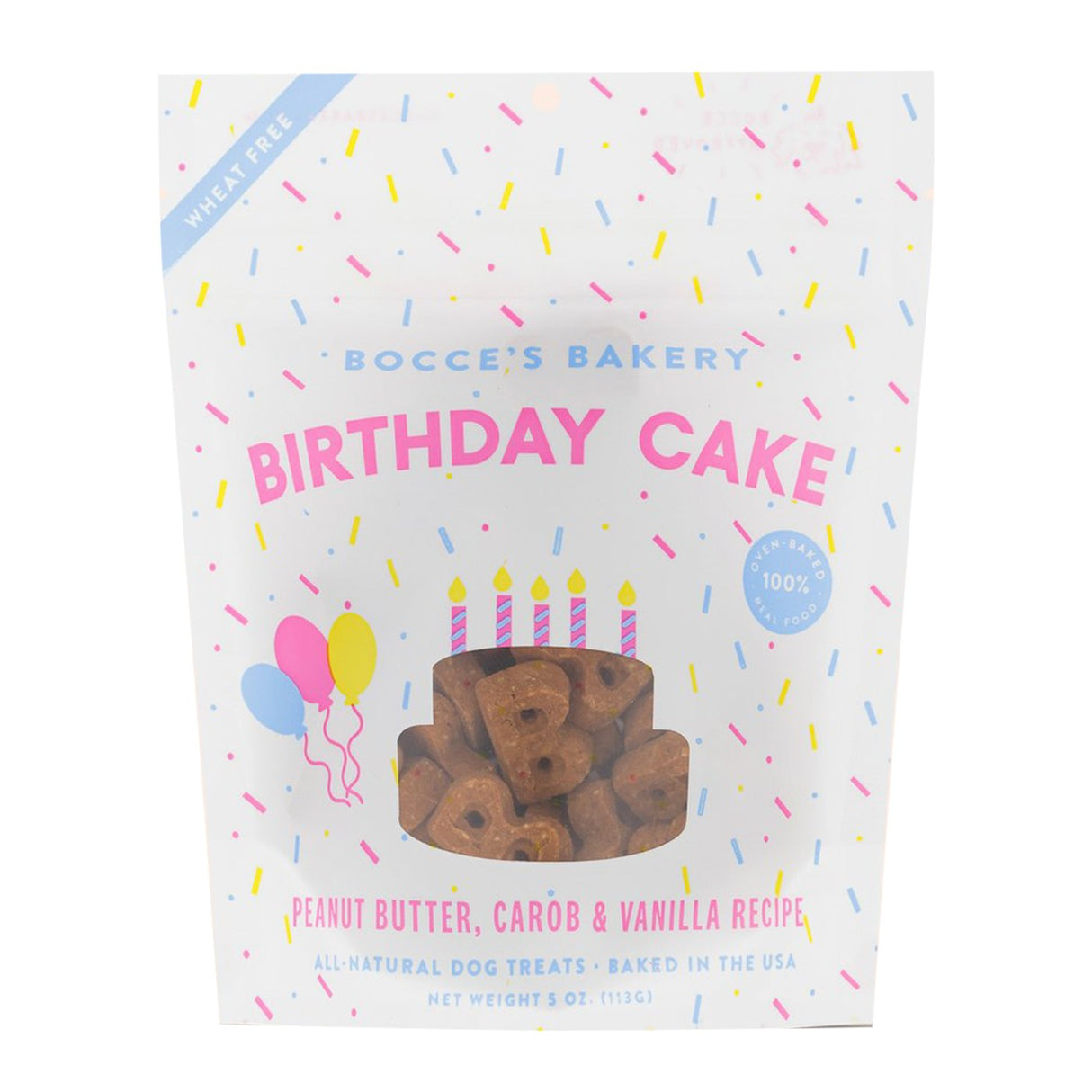 Biscuits de base pour chien Bocce's Bakery Birthday Cake 113 g