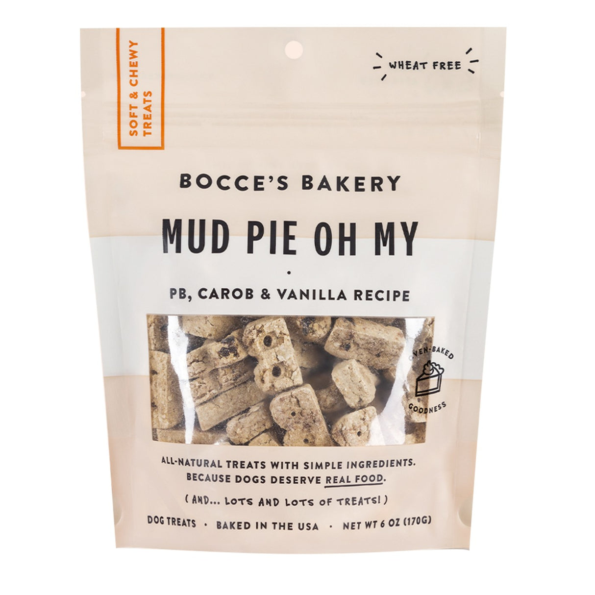 Bocce's Bakery Mud Pie Oh My Friandises pour chiens douces et moelleuses 170 g