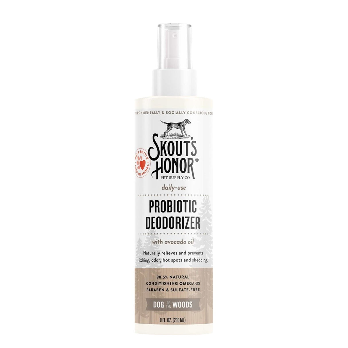 Skout's Honor Dog Of The Woods Désodorisant probiotique à usage quotidien 236 ml