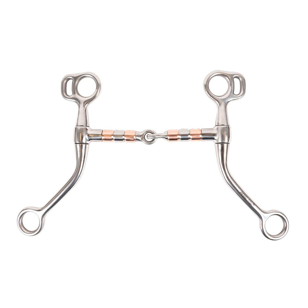 Professional Equine Pelham Snaffle Bit With Copper Rollers - Stainless Steel Horse Bit 4.5 Inch