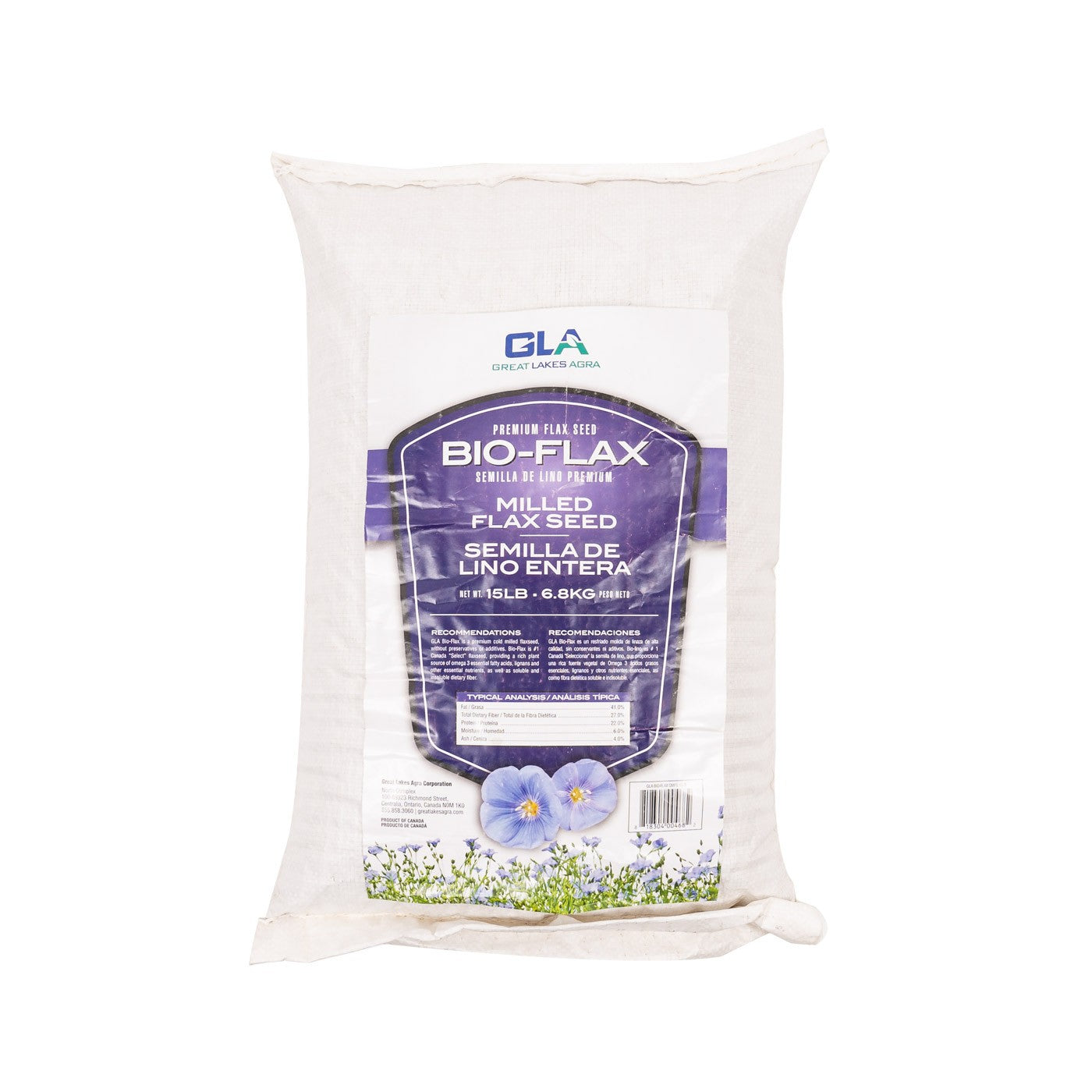 Bio Flax Cold Milled Flaxseed 6.8 kg