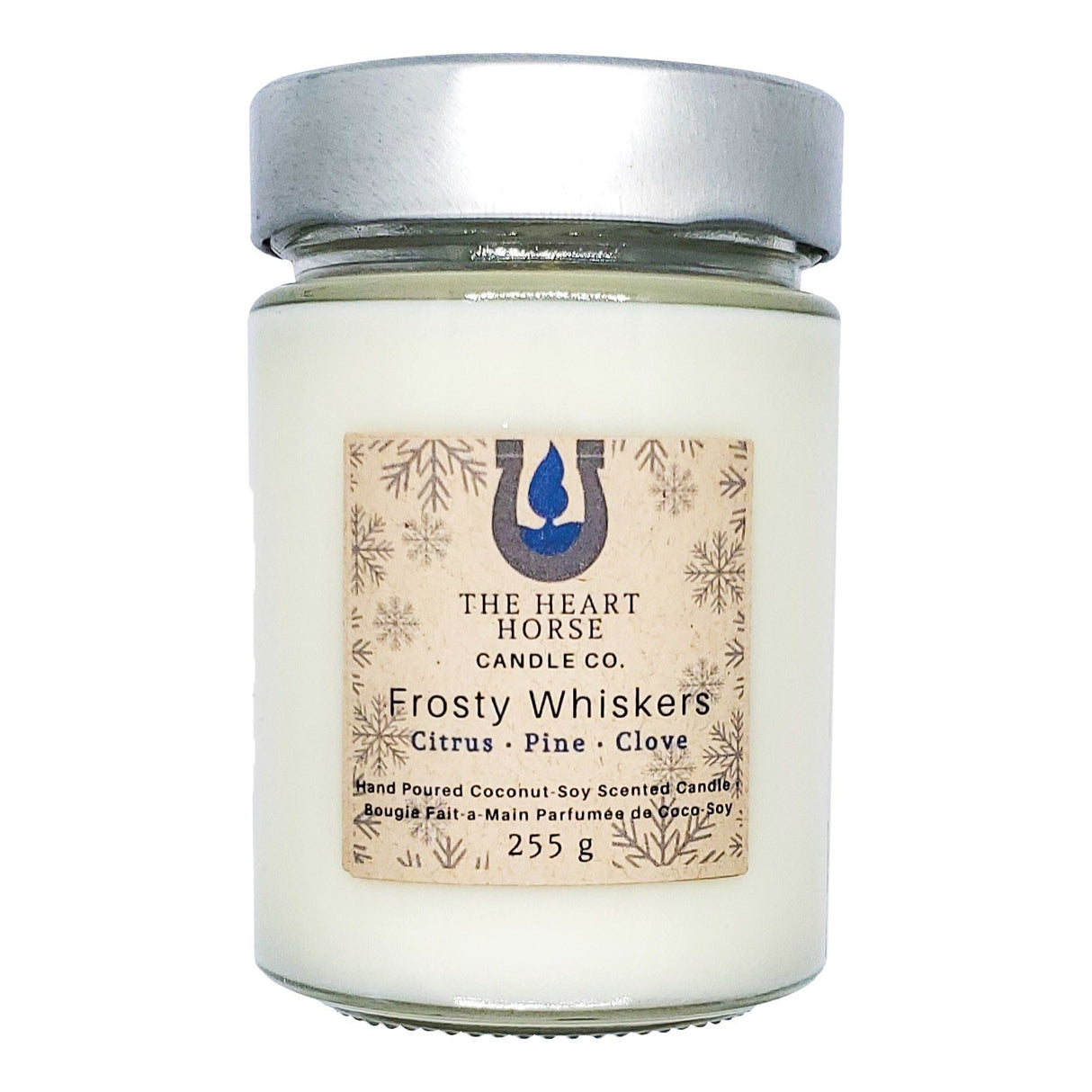 The Heart Horse Candle Co. Bougie moustaches givrées