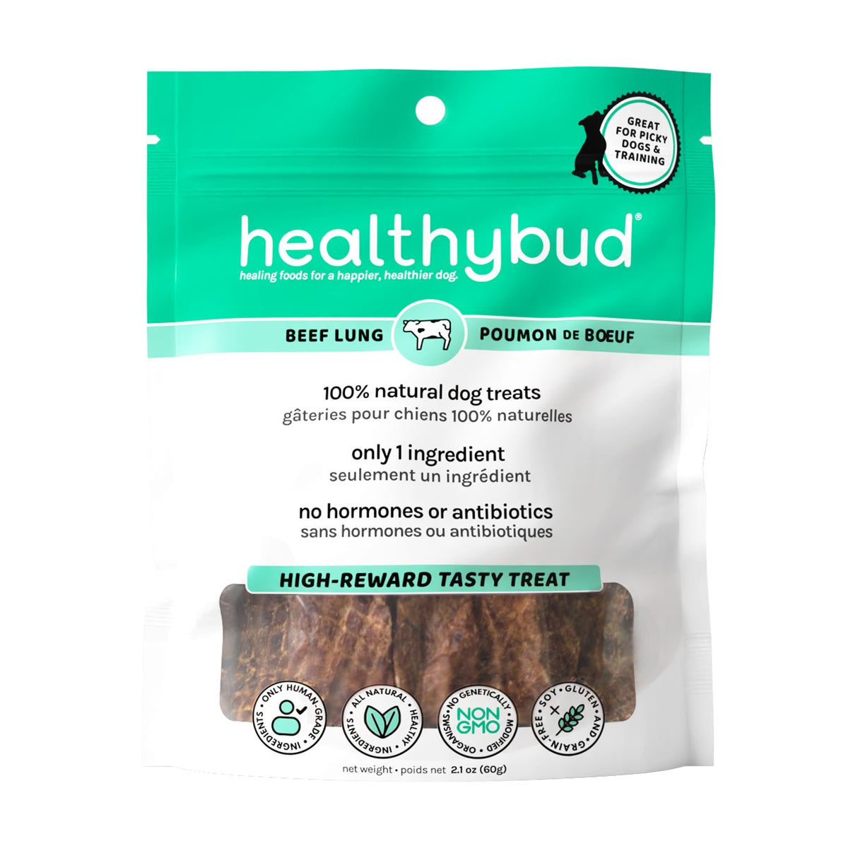 Healthybud Beef Lung Dog Treats 60 g