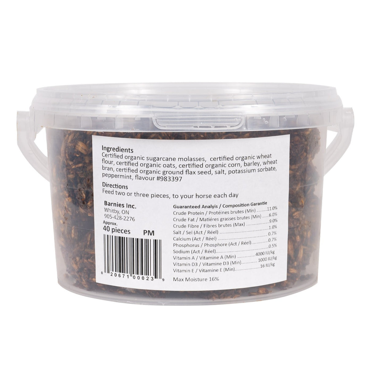 Friandises pour chevaux à la menthe poivrée Barnies, 40 pièces
