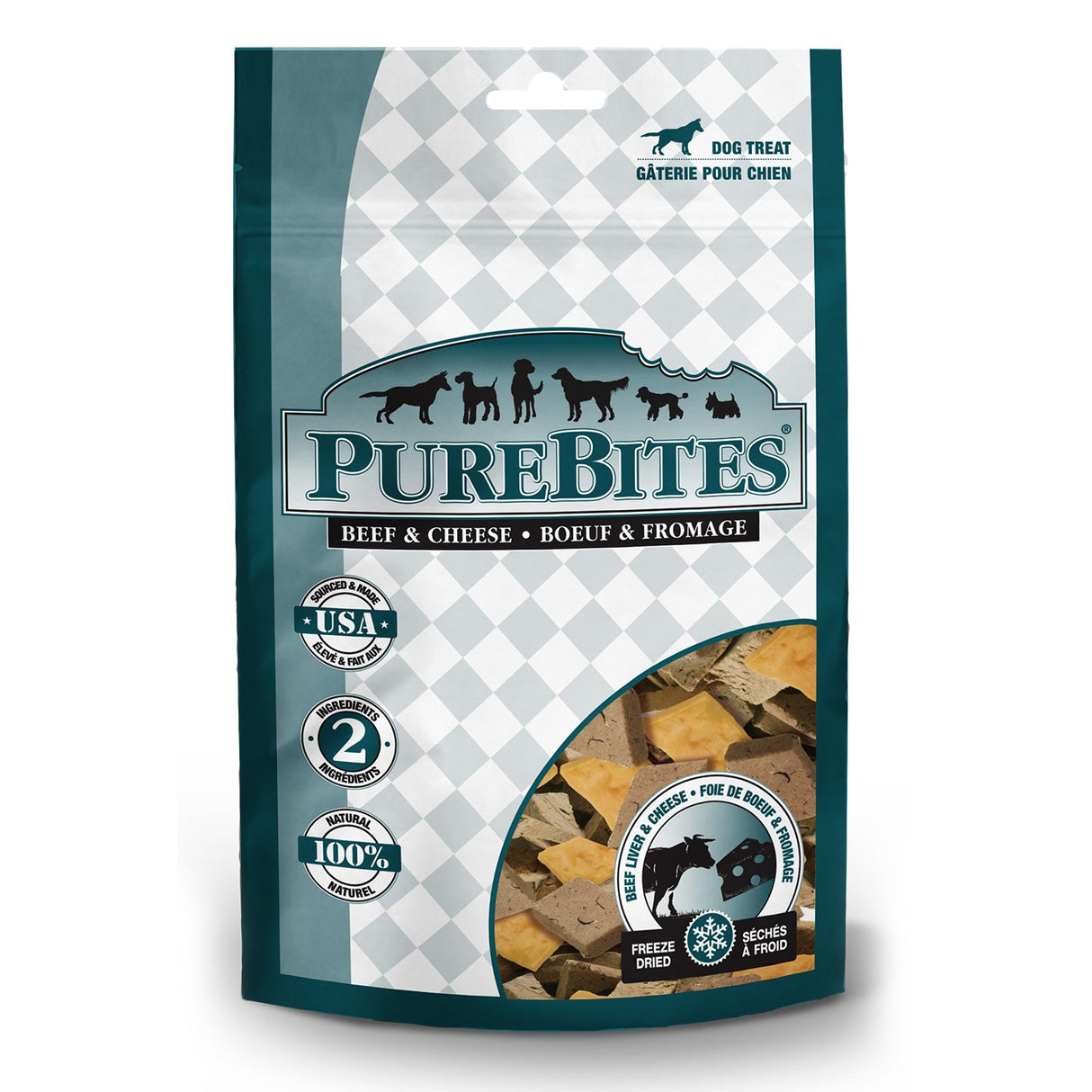 PureBites Freeze Dried Beef & Cheese Dog Treats 120 g