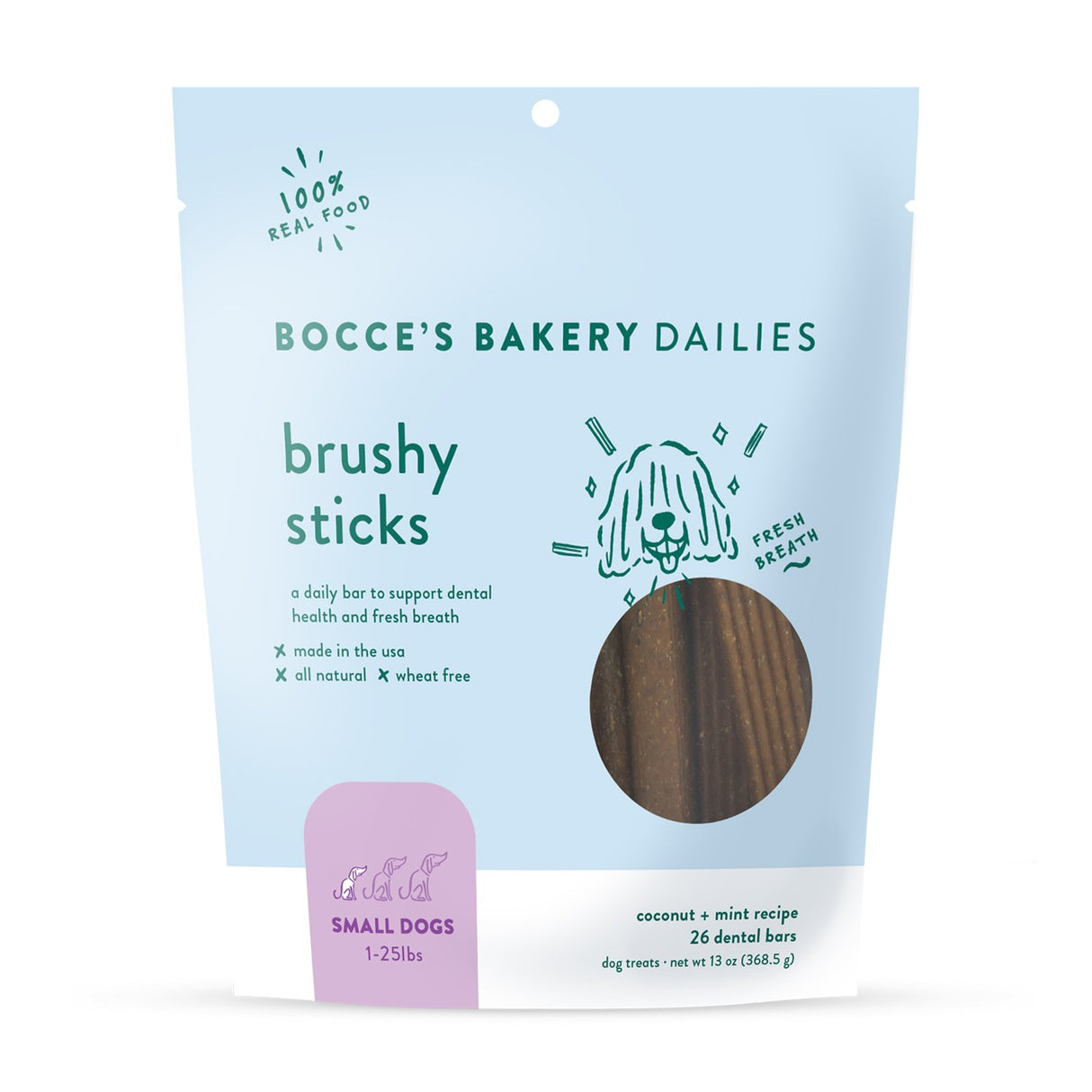 Bocce's Bakery Brushy Sticks Friandises pour chiens douces et moelleuses 368,5 g