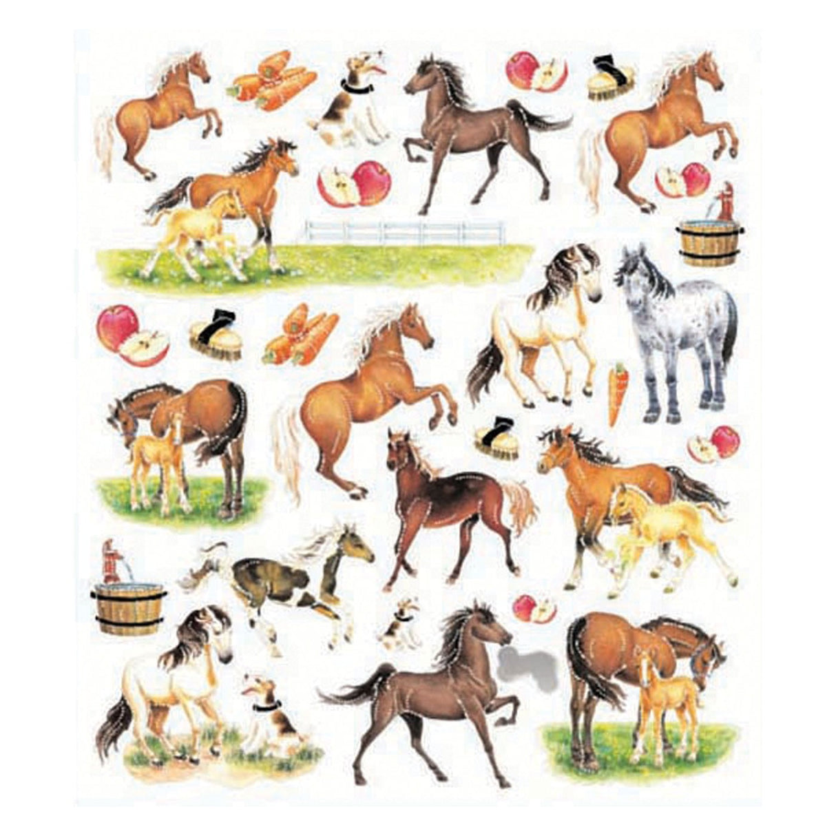 Autocollants chevaux et pommes Kelley & Co
