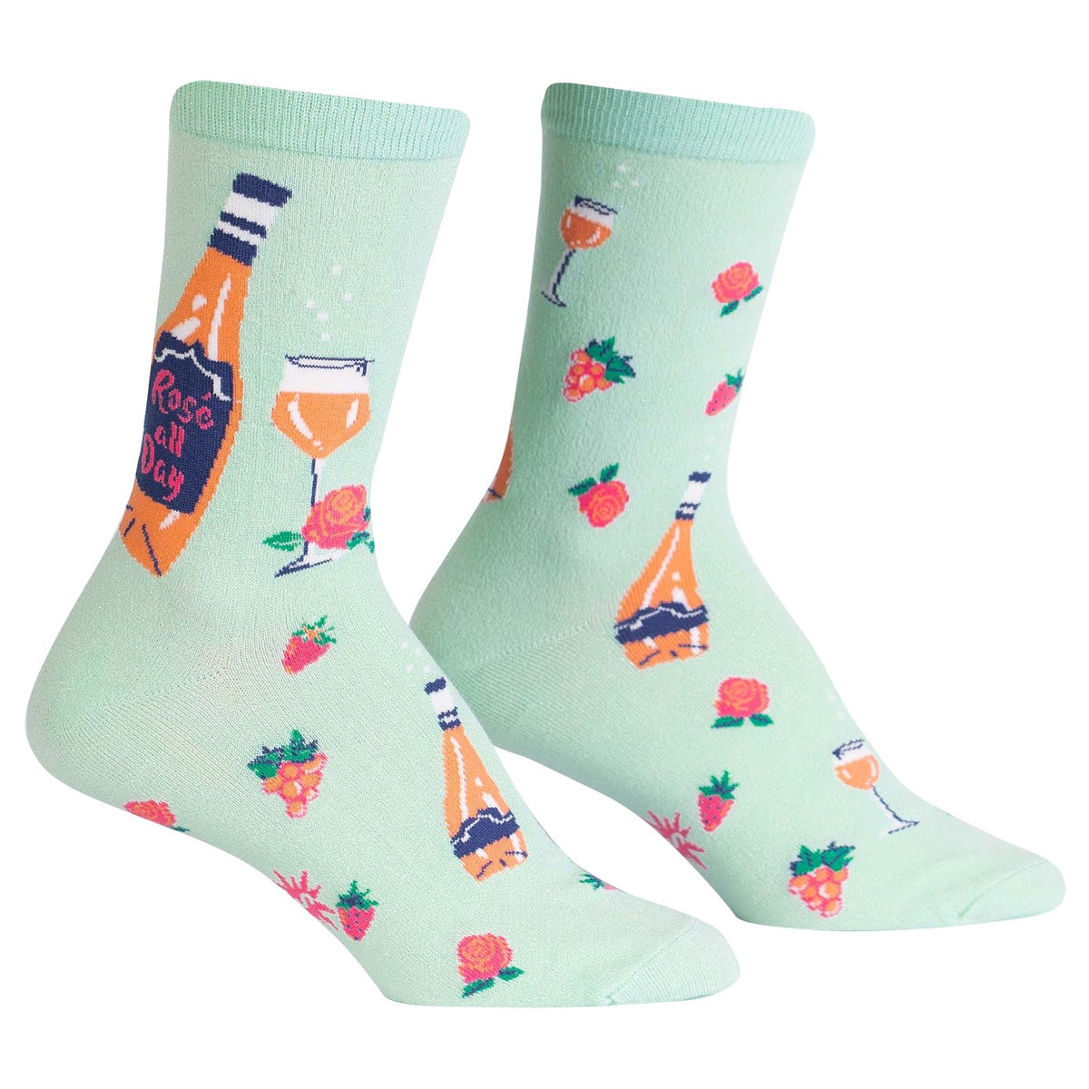 Sock It To Me Rosé All Day Crew Socks Greenhawk Equestrian Sport