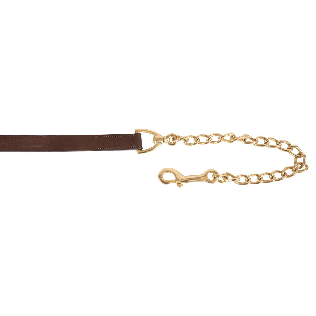 Connemara Pony Leather Lead W/ 45 cm Brass Chain
