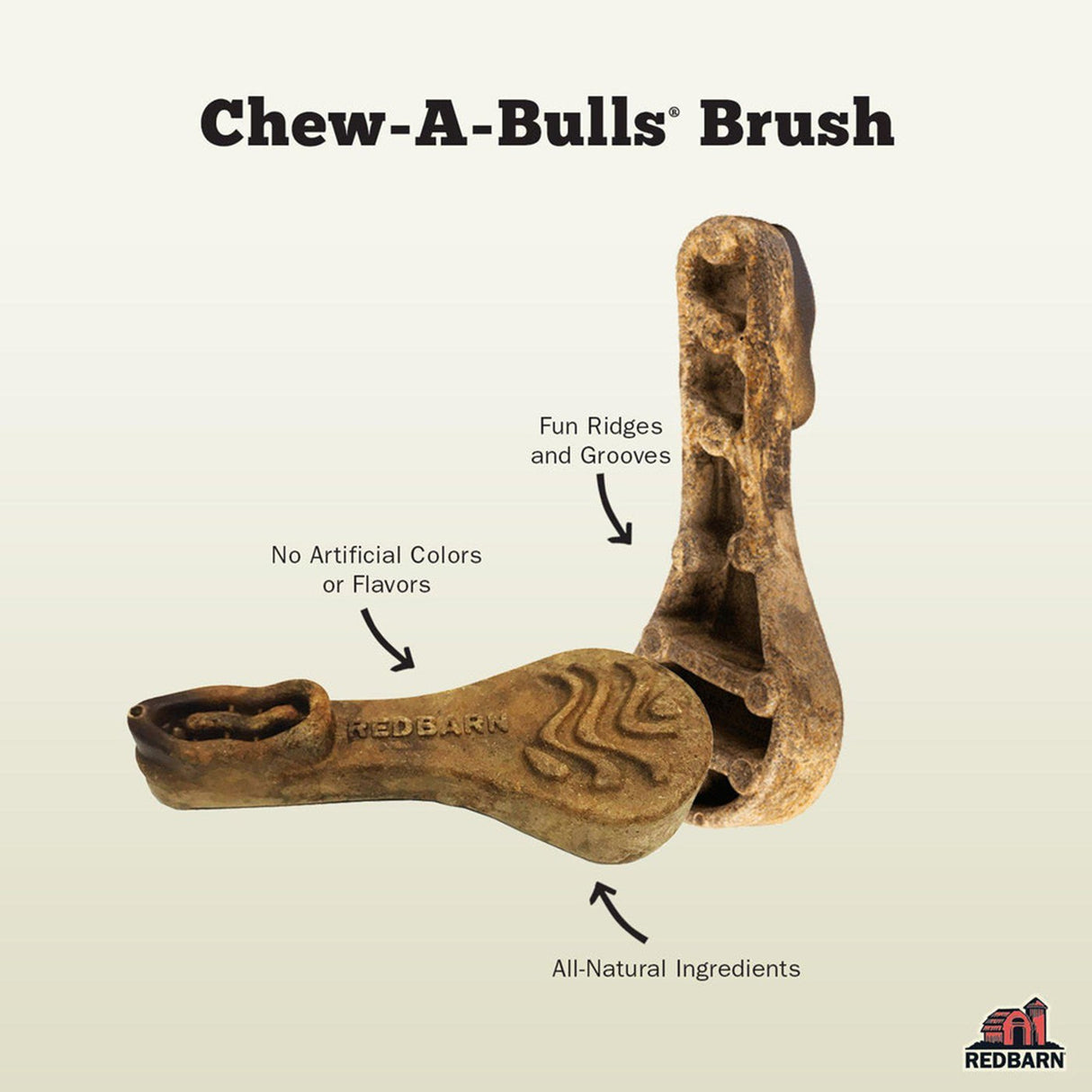 Redbarn Chew-A-Bulls Brosse à mâcher pour chien