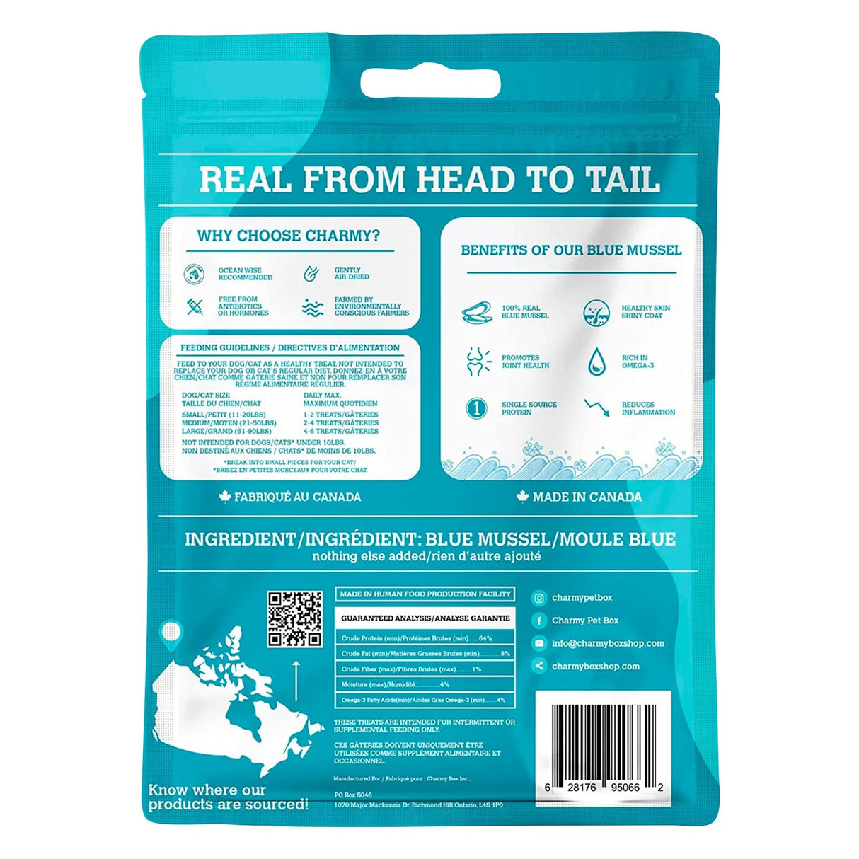 Charmy Blue Mussel Dog Treats 100 g