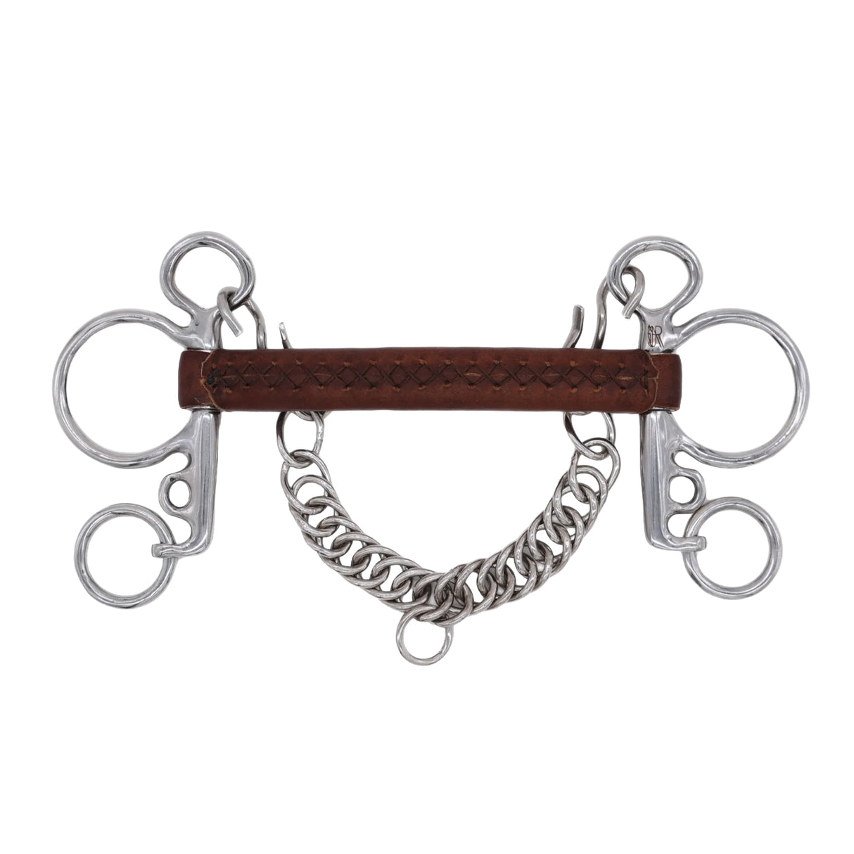 AJR Baby Pelham Leather Mullen Bit