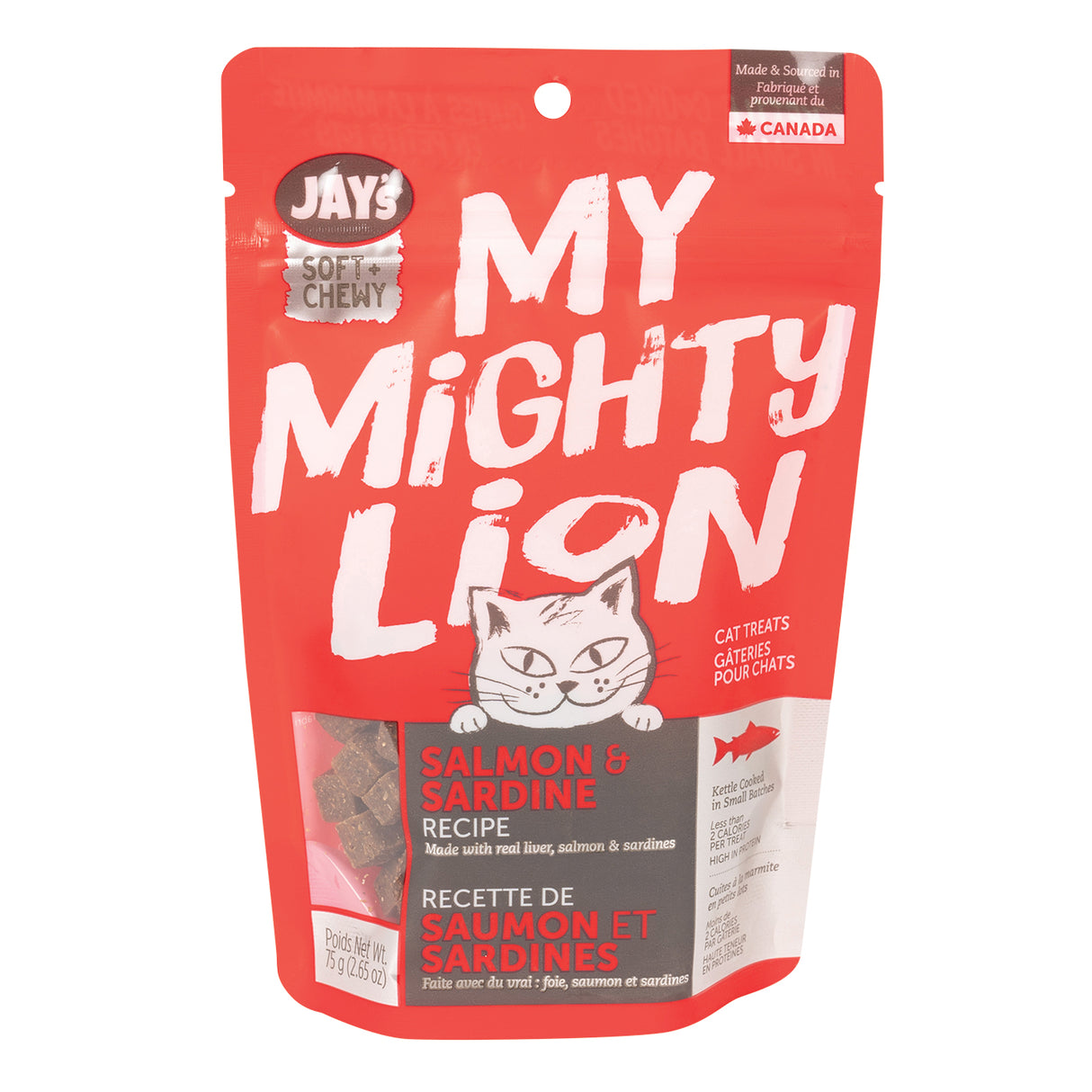 Jay's My Mighty Lion Salmon Cat Treats 75 g