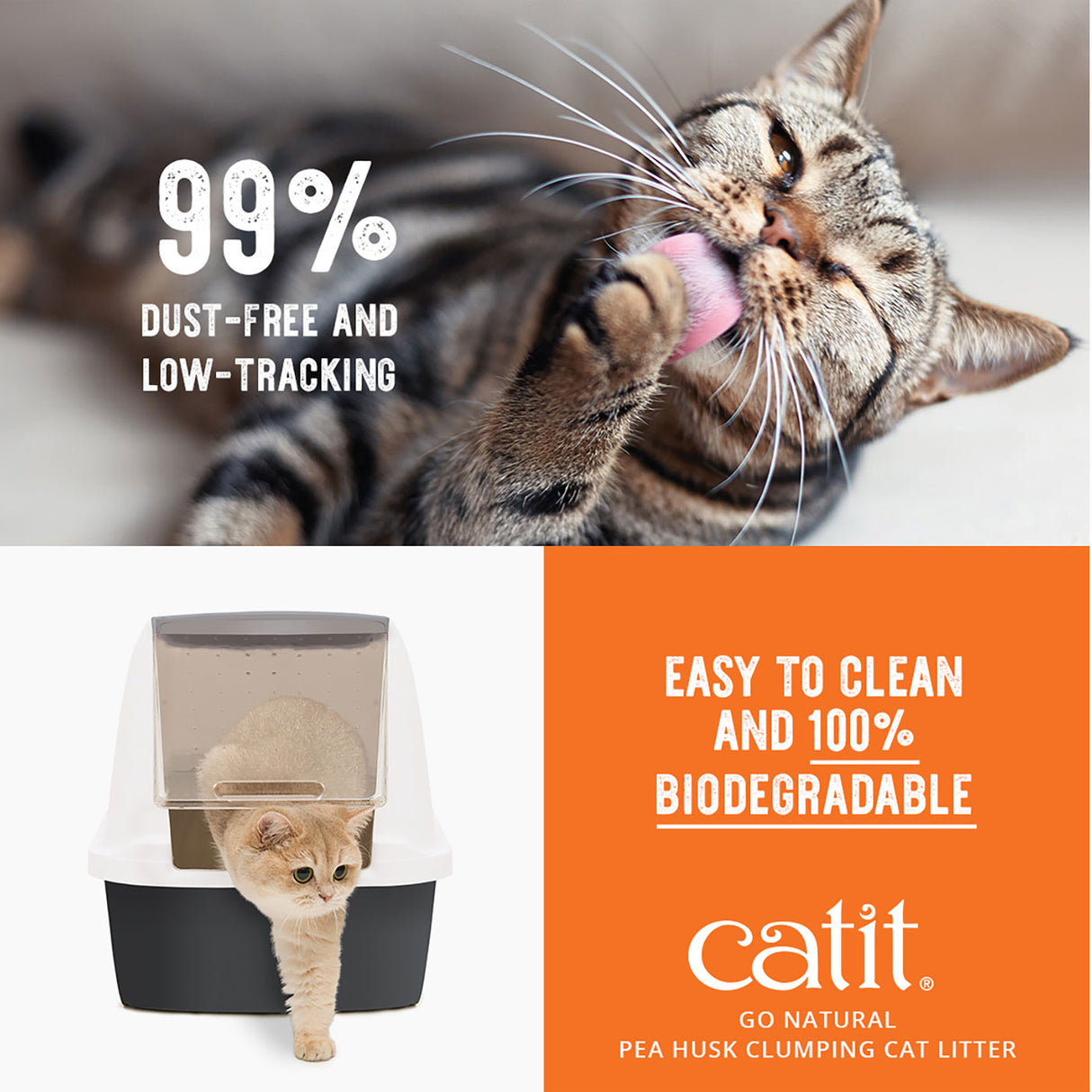 Catit Go Natural Pea Husk Lavande Litière pour chat 14 L