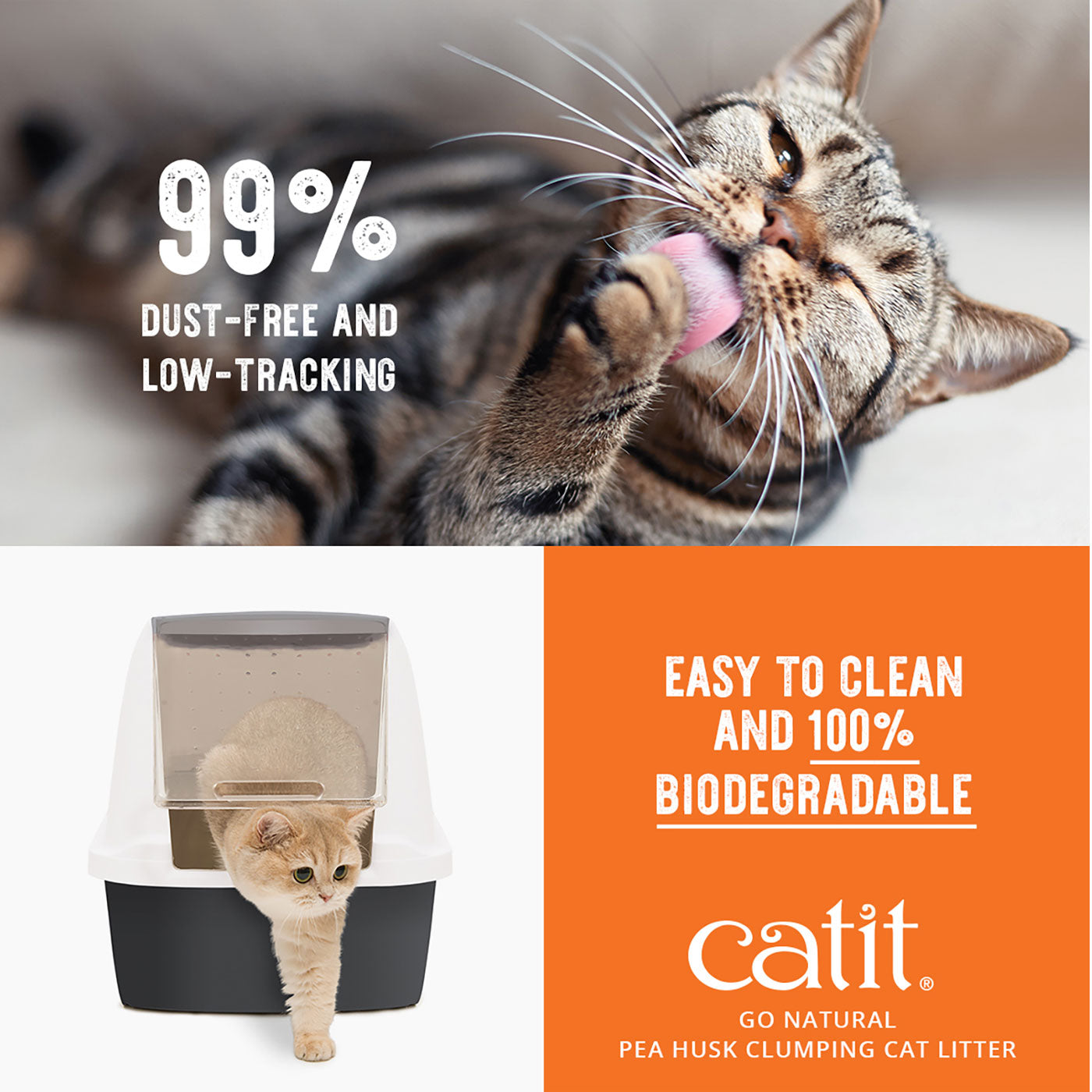 Catit Go Natural Pea Husk Lavande Litière pour chat 14 L
