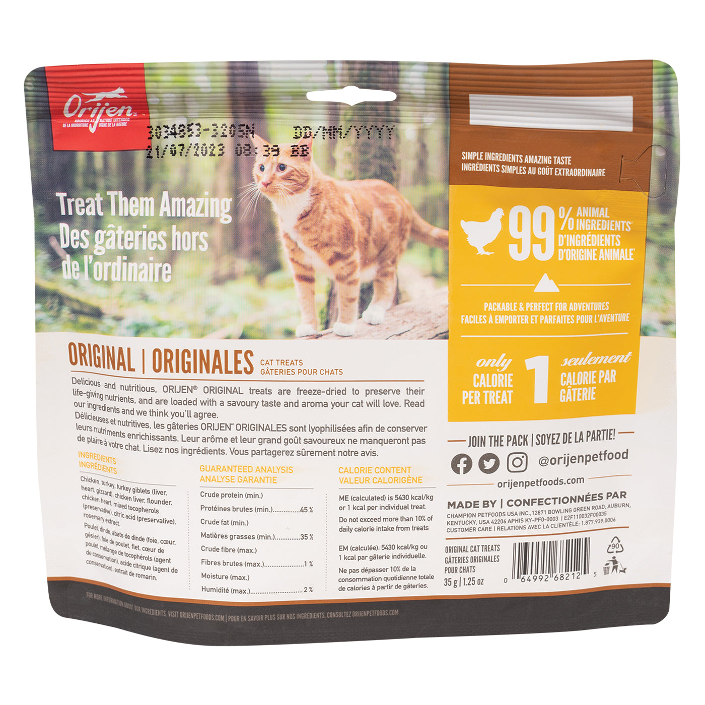 Orijen Freeze Dried Original Cat Treats 35 g