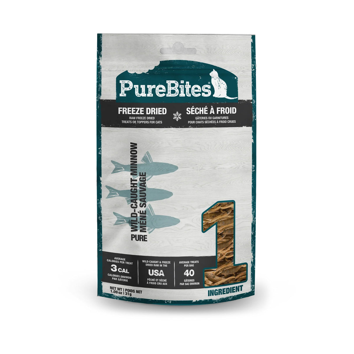 Friandises pour chats aux ménés lyophilisés PureBites 31 g