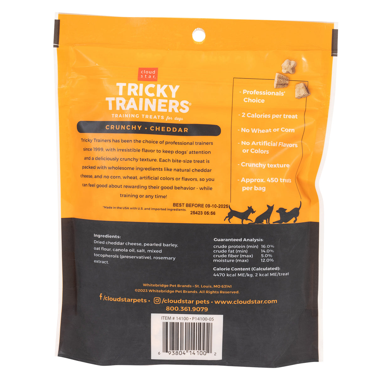 Cloud Star Tricky Trainers Crunchy Cheddar Dog Treats 226 g
