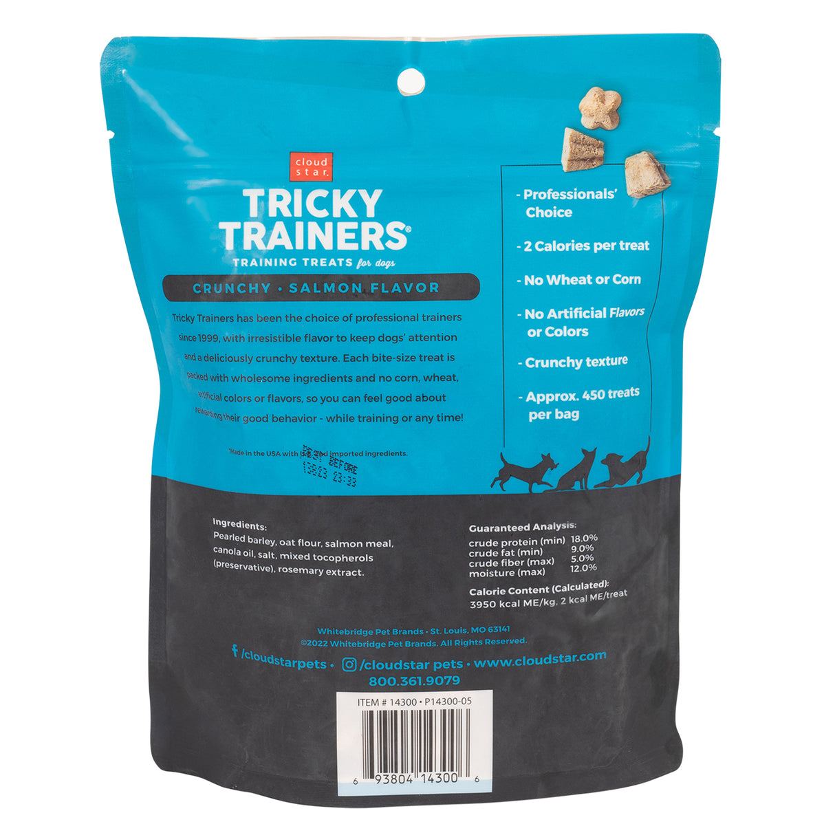 Cloud Star Tricky Trainers Crunchy Salmon Dog Treats 226 g