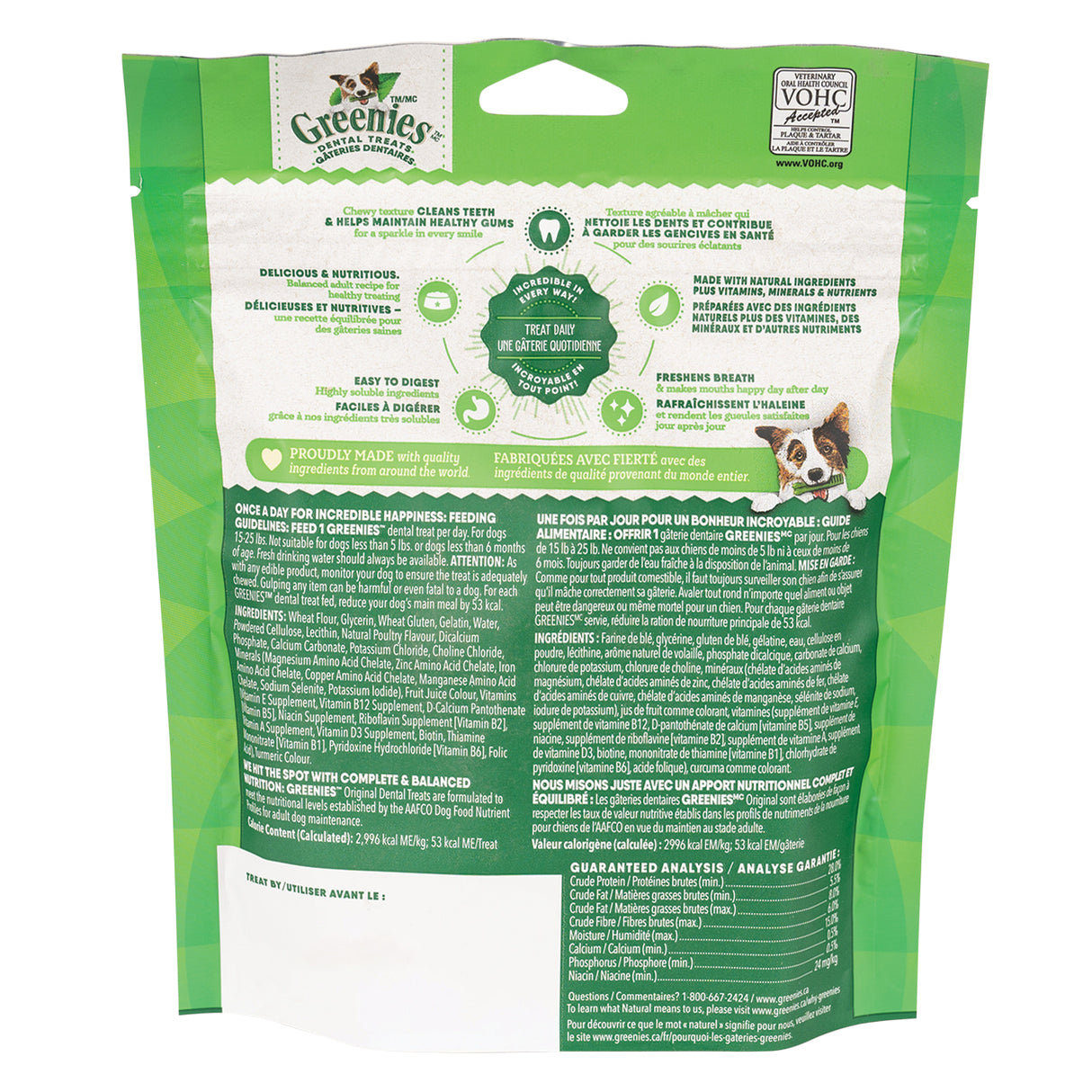 Mini Treat Pak de Greenies, petites friandises pour chiens, 170 g