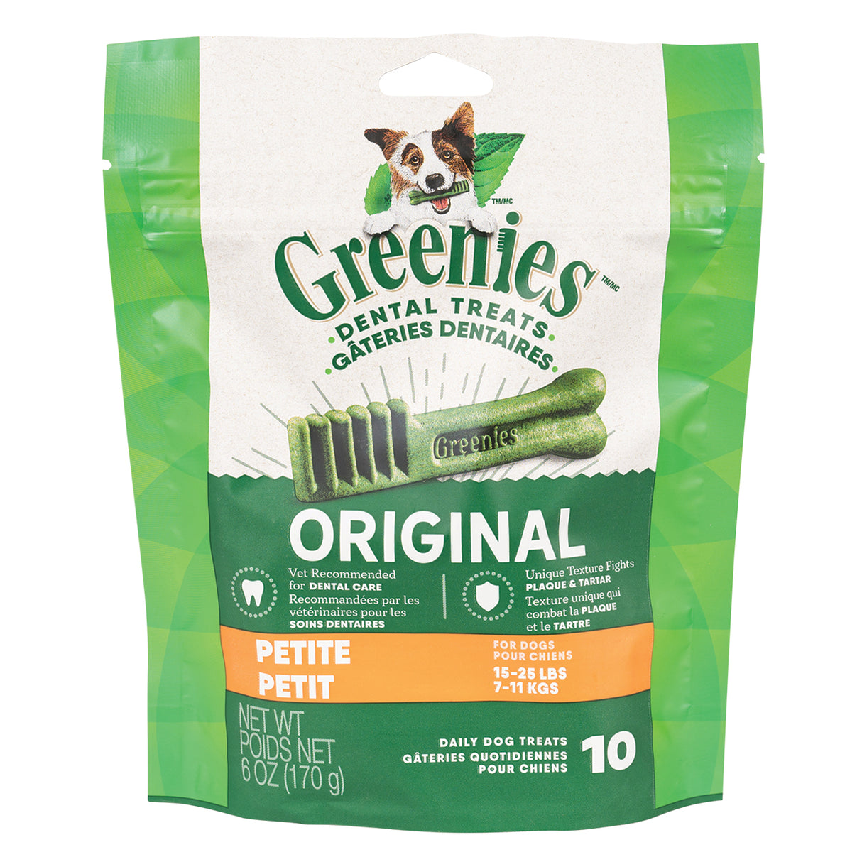 Mini Treat Pak de Greenies, petites friandises pour chiens, 170 g
