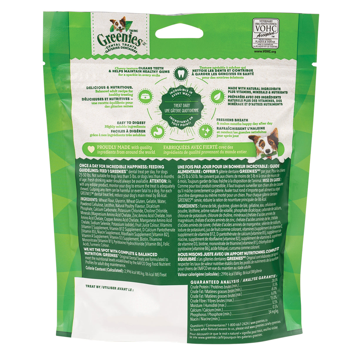 Mini Treat Pak de Greenies, friandises régulières pour chiens, 170 g