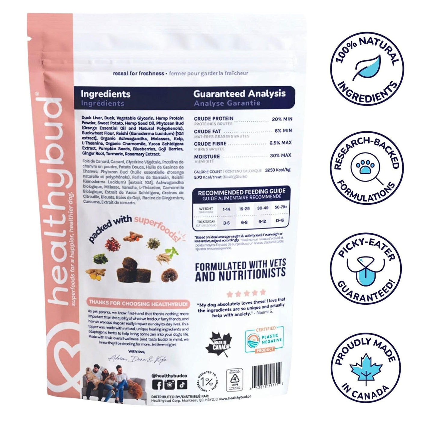 Healthybud Calming Aid Dog Supplement 400 g