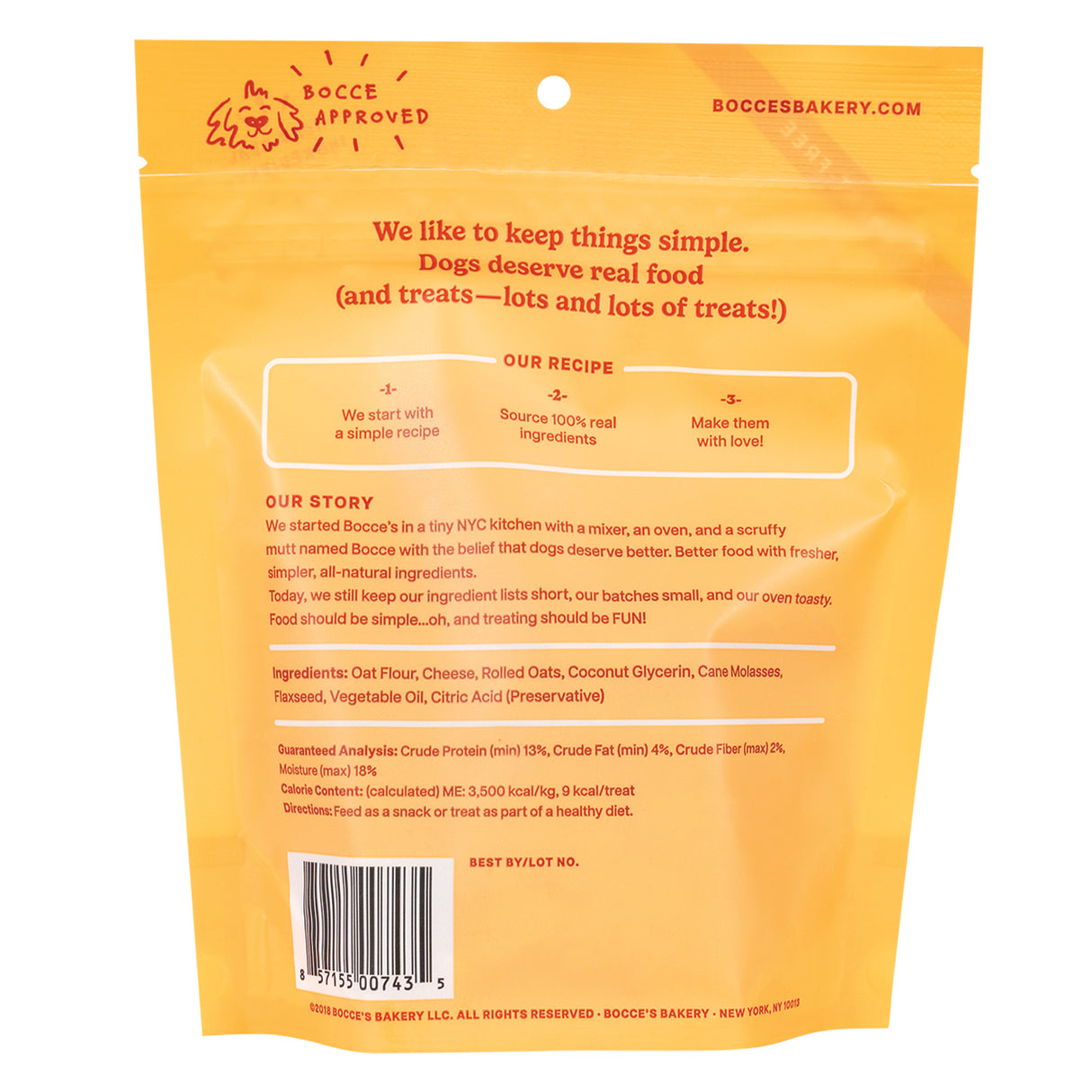 Friandises pour chiens au fromage tendres et moelleuses de Bocce's Bakery 170 g