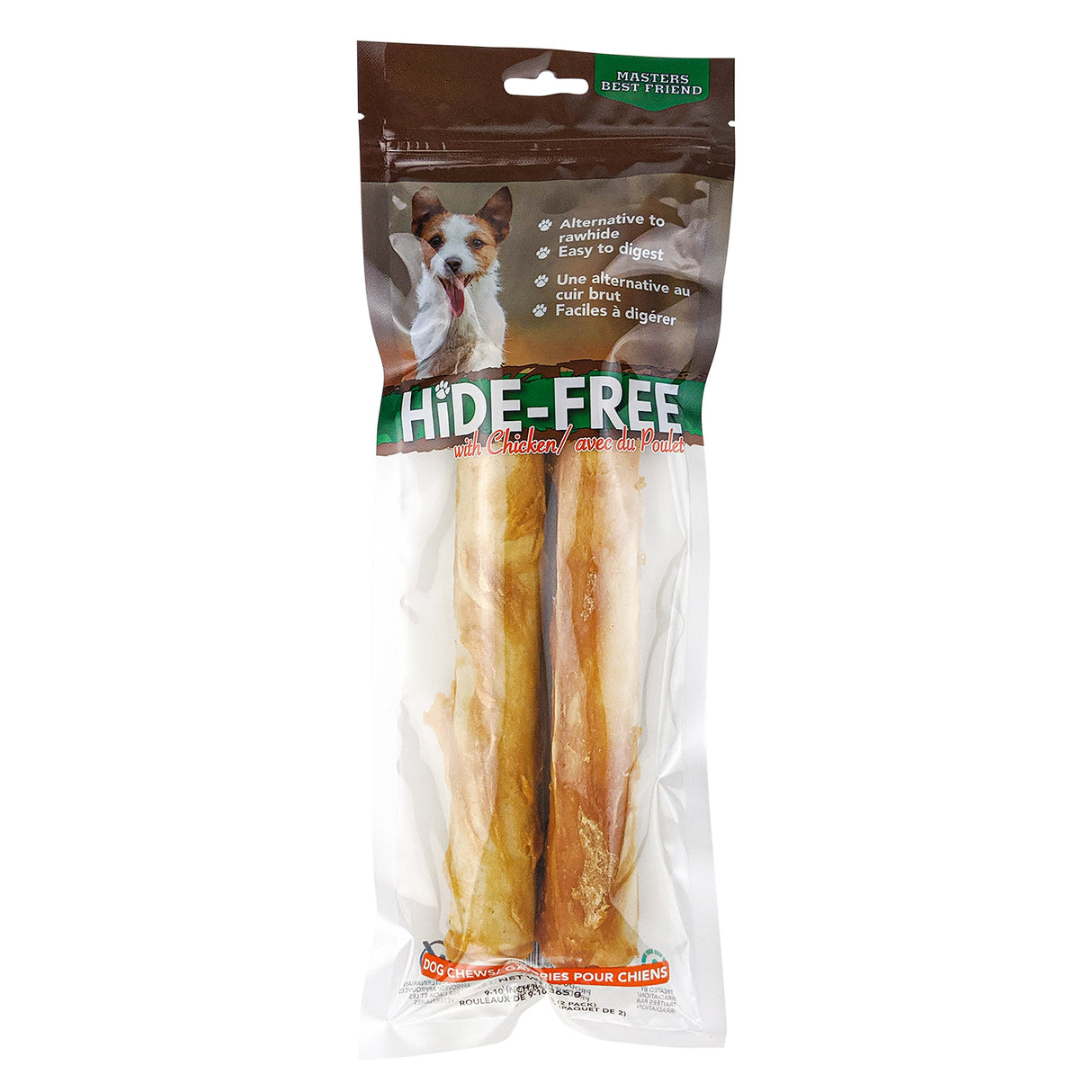 Masters Best Friend Chicken Hide Free Rolls Dog Chews 22-25 cm - 2 Pack