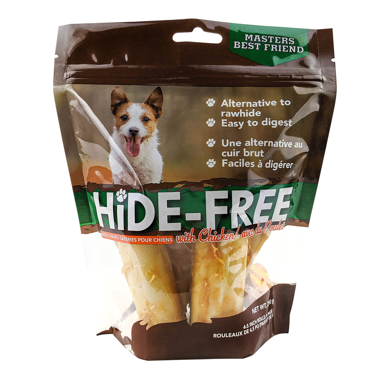 Masters Best Friend Chicken Hide Free Rolls Dog Chews 10-12 cm - 4 Pack