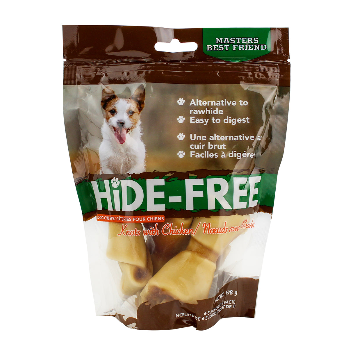 Masters Best Friend Chicken Hide Free Knot Bone Dog Chews 10-12 cm - 4 Pack