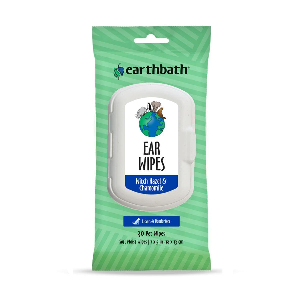 Earthbath Lot de 30 lingettes auriculaires