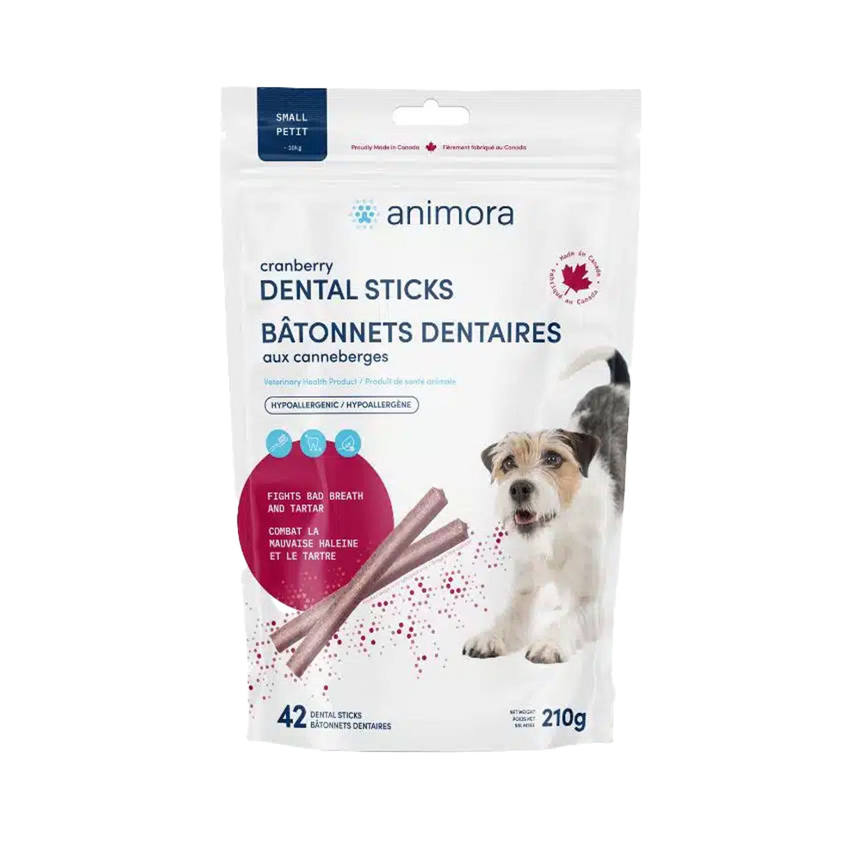 Animora Cranberry Small Dog Dental Sticks 210 g
