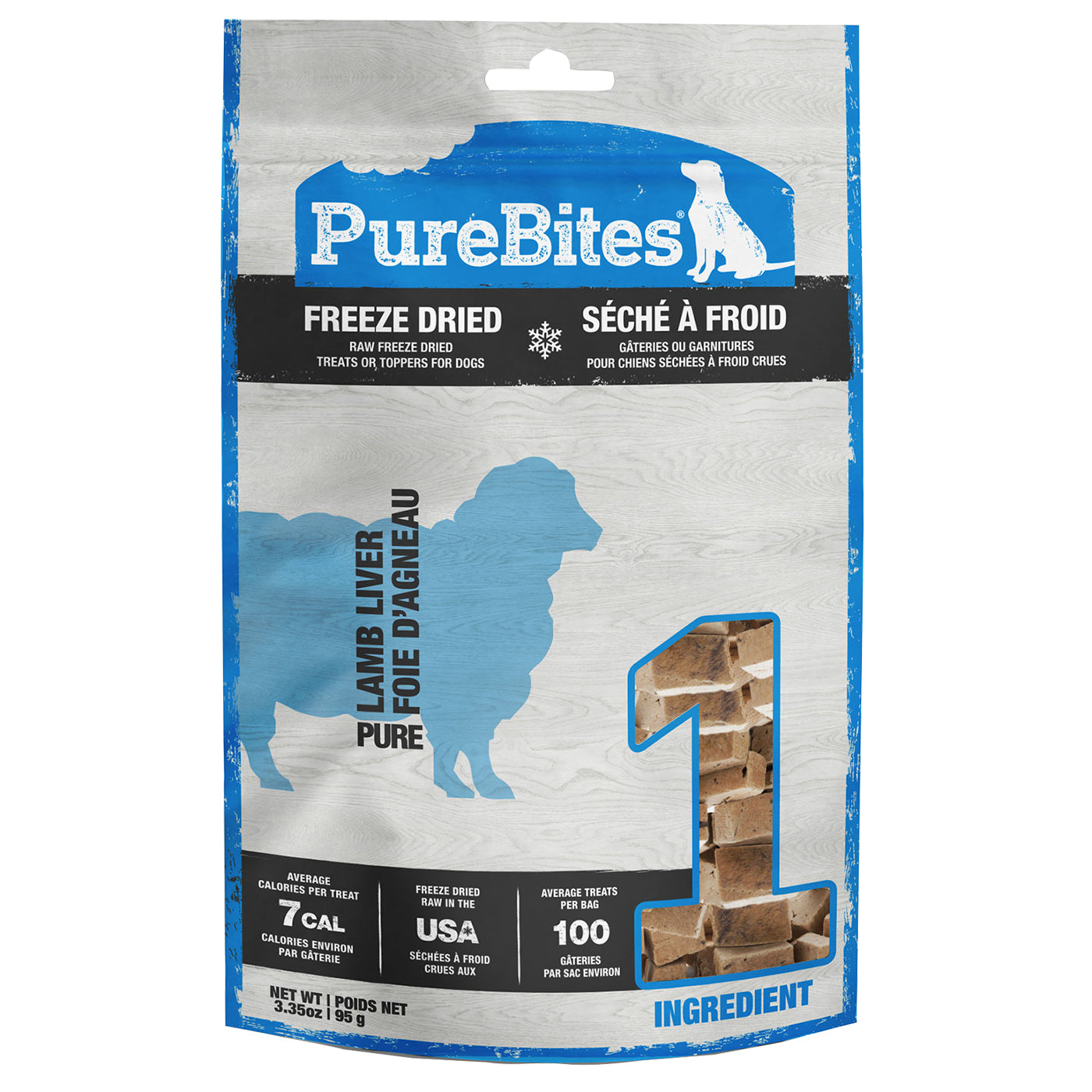 PureBites Freeze Dried Lamb Dog Treats 95 g