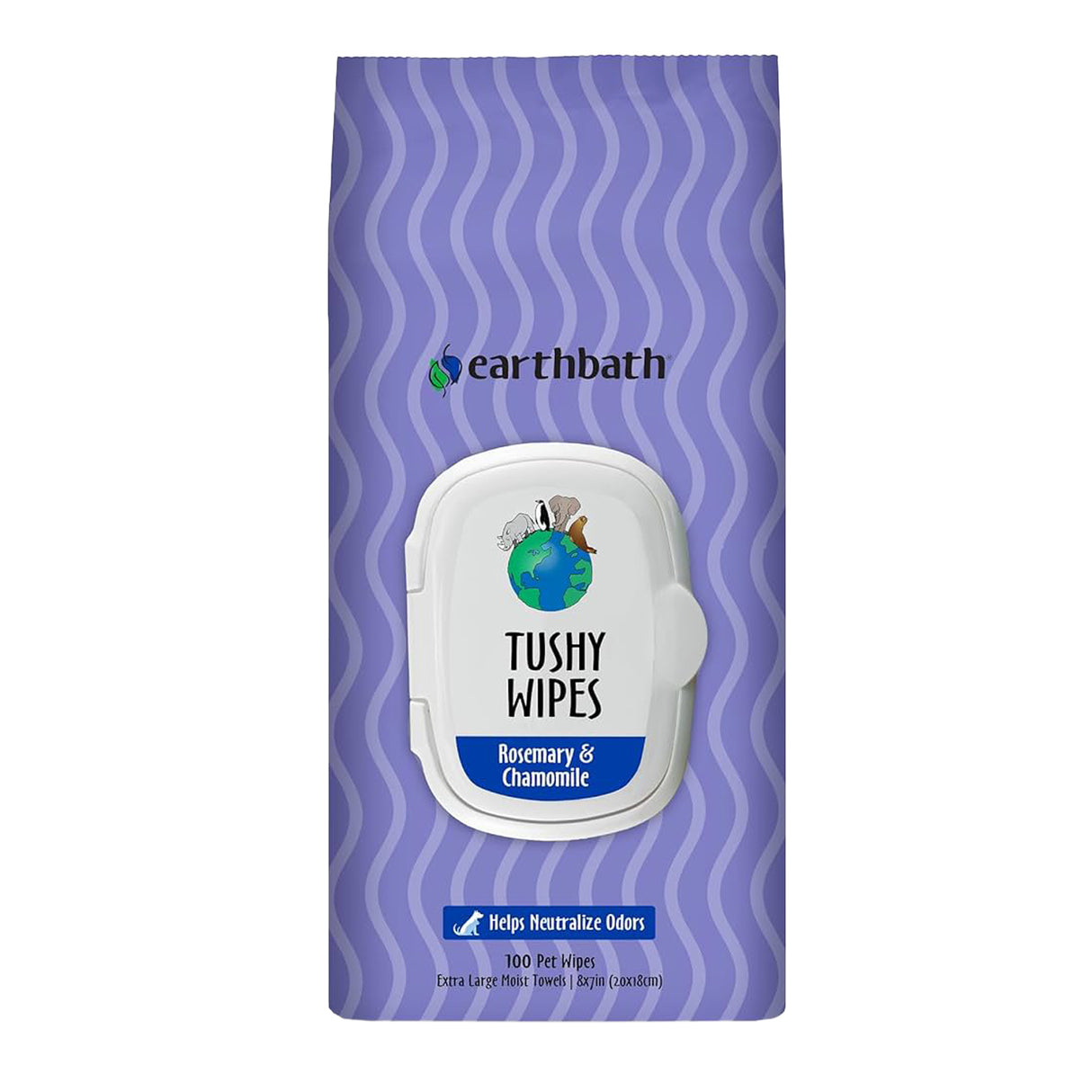 Lingettes pour les fesses Earthbath au romarin et à la camomille - 100 unités