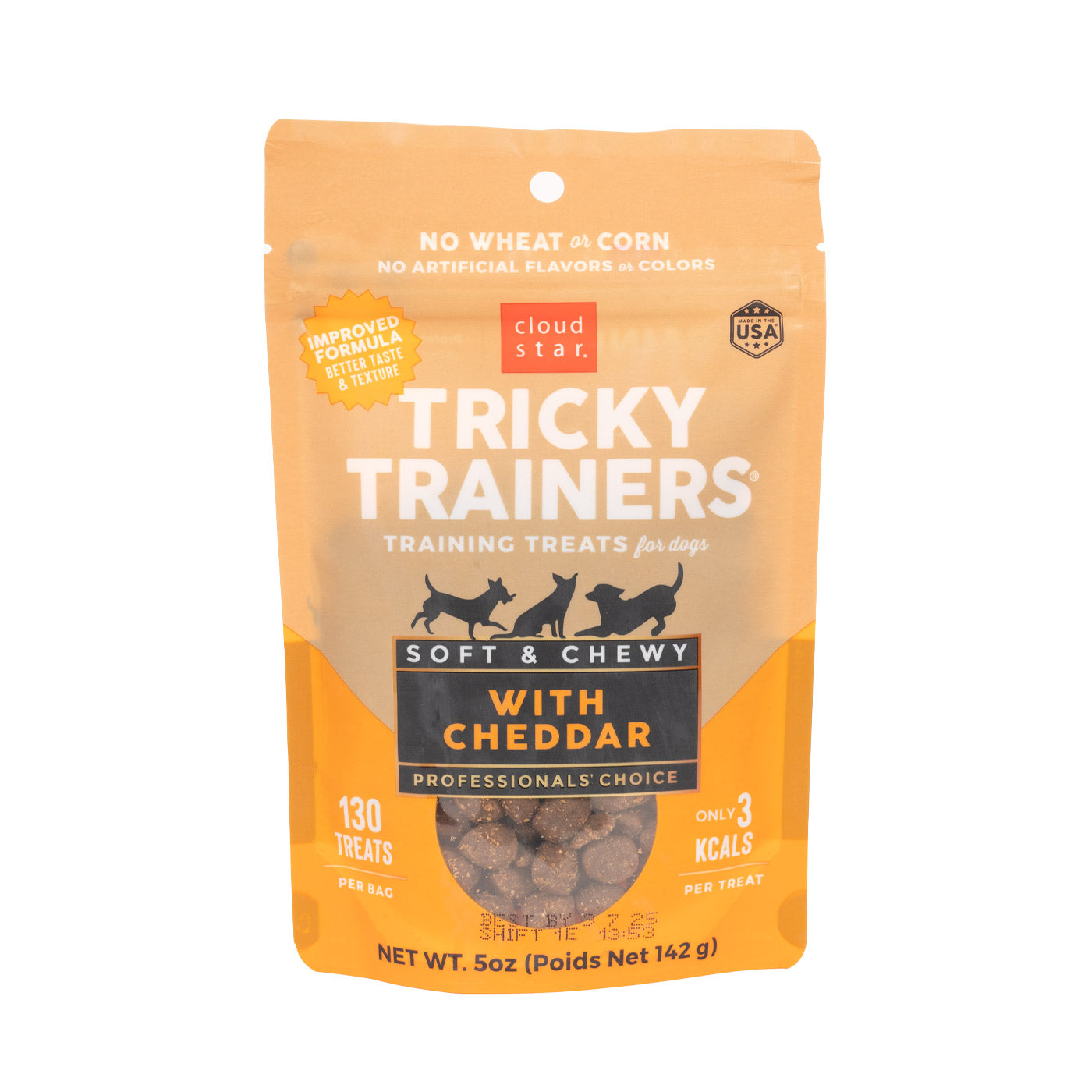 Cloud Star Tricky Trainers Chewy Cheddar Dog Treats 141 g
