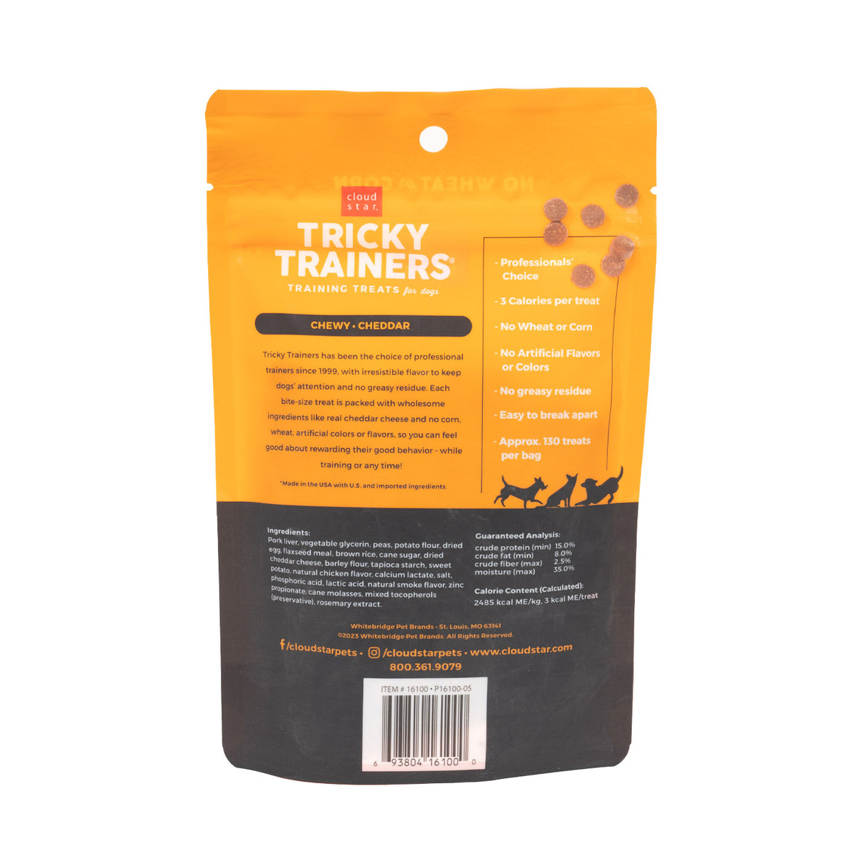 Cloud Star Tricky Trainers Chewy Cheddar Dog Treats 141 g