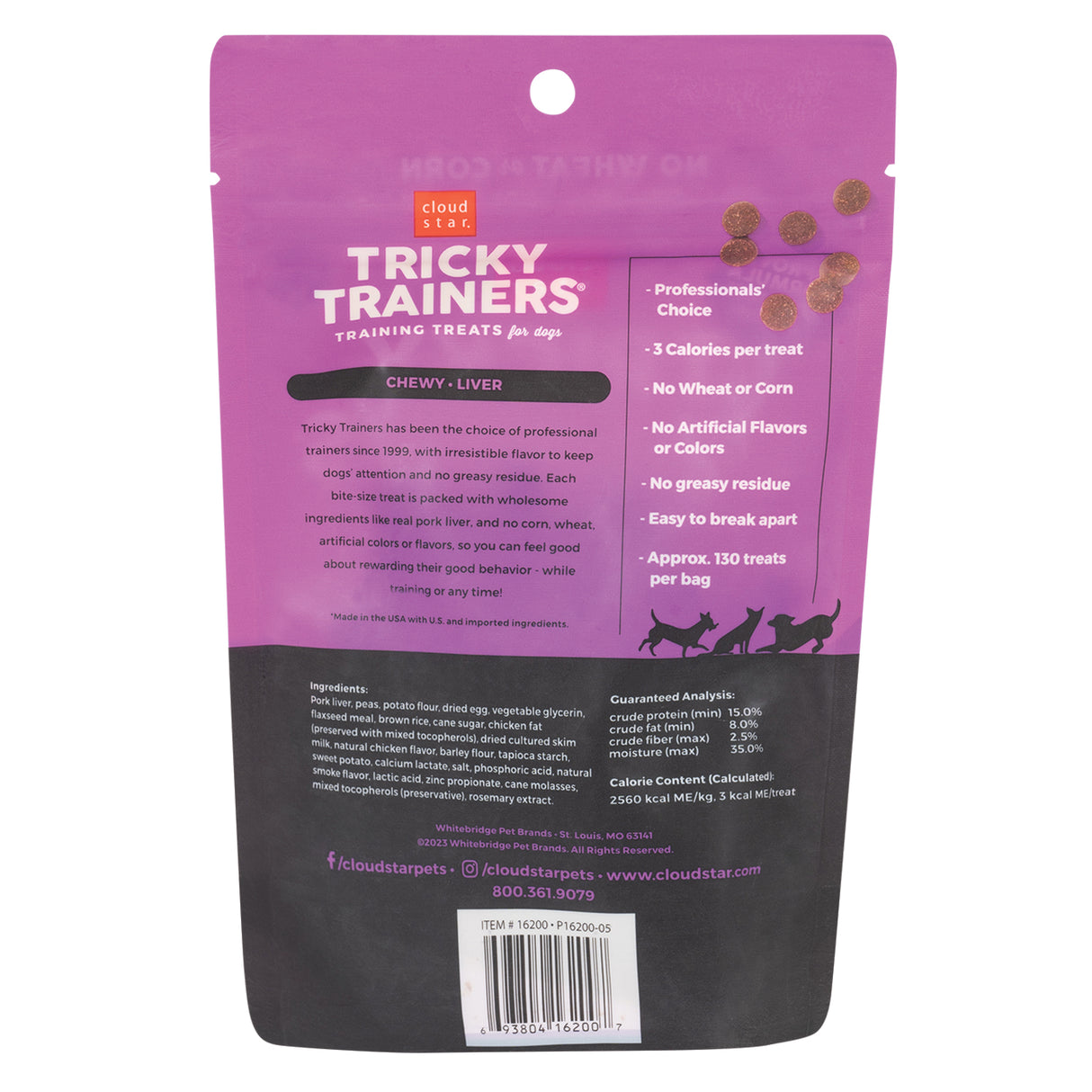 Cloud Star Tricky Trainers Chewy Liver Dog Treats 141 g