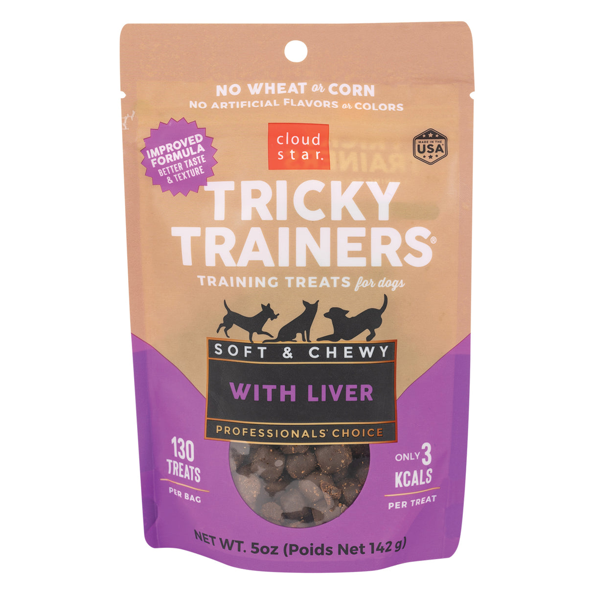 Cloud Star Tricky Trainers Chewy Liver Dog Treats 141 g