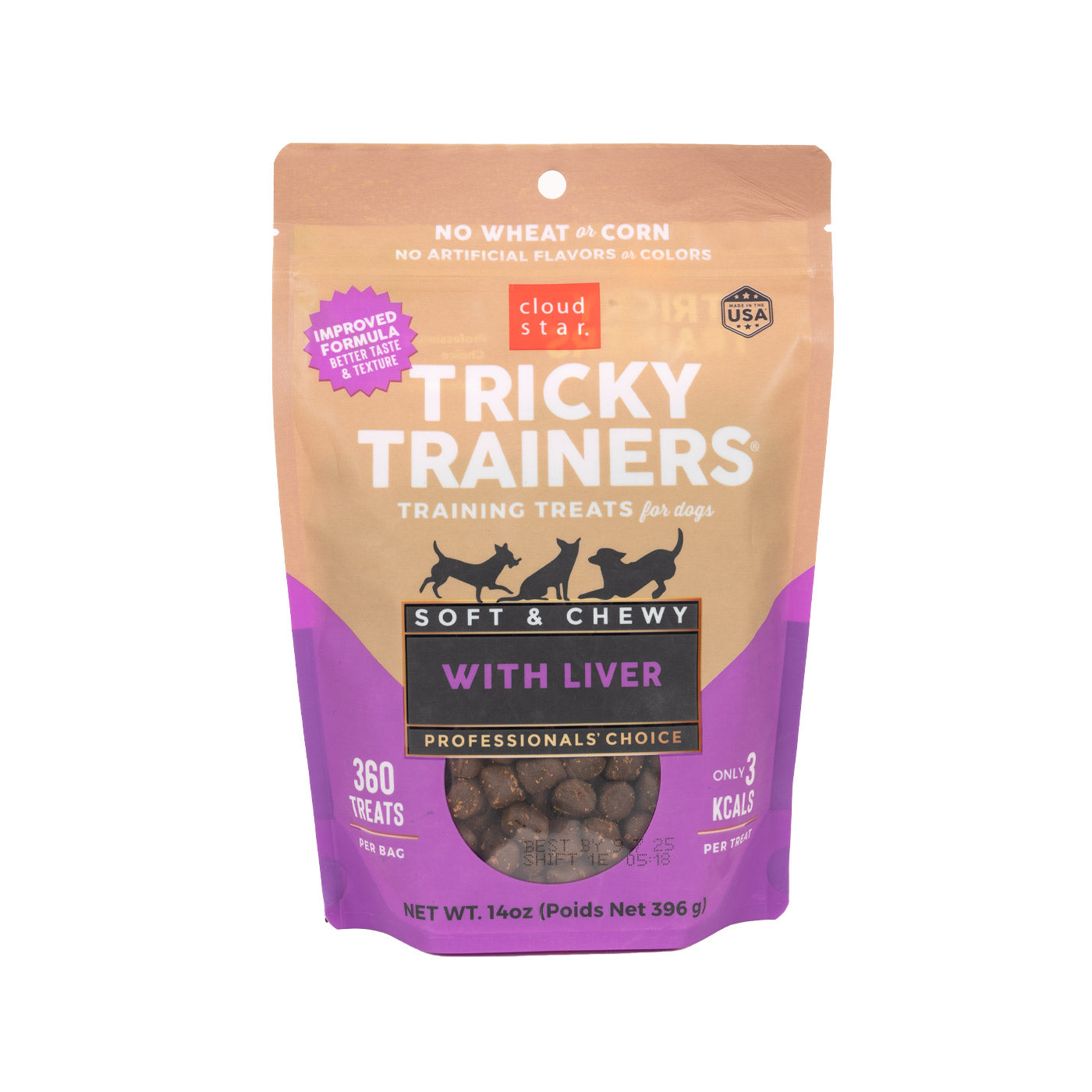 Cloud Star Tricky Trainers Chewy Liver Dog Treats 396 g