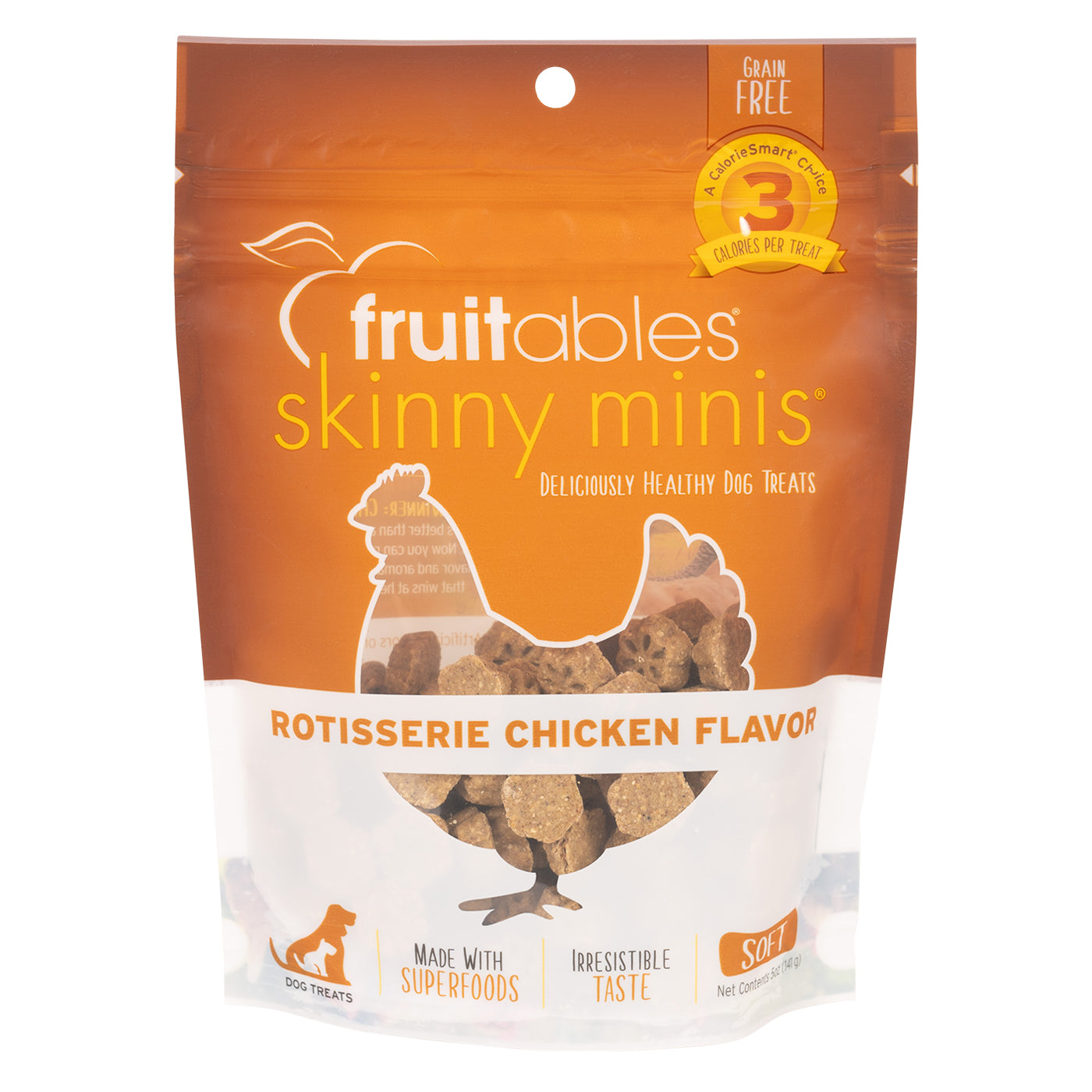 Fruitables Skinny Minis Chewy Rotisserie Chicken Dog Treats 141 g