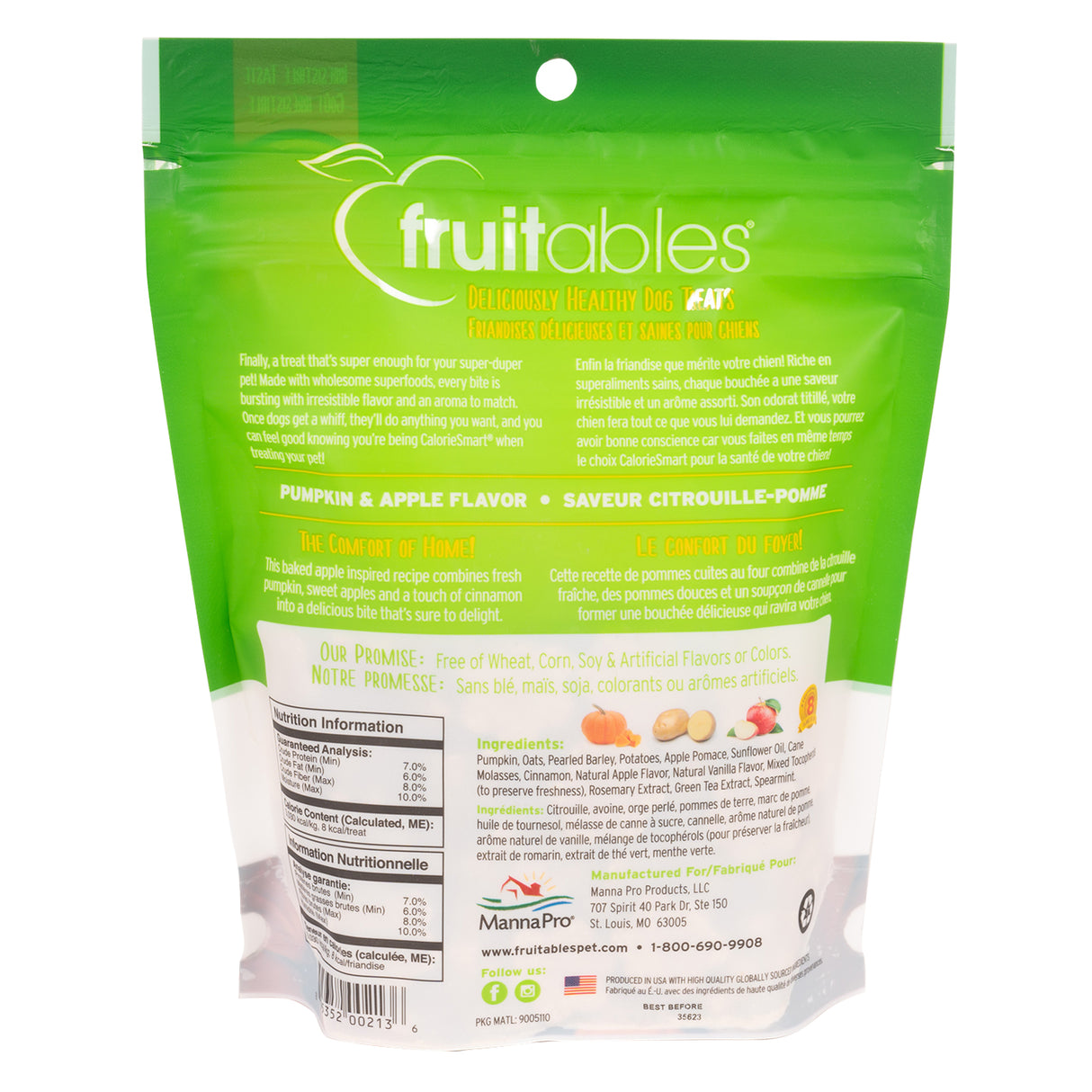 Fruitables Pumpkin & Apple Treats Dog Treats 198 g