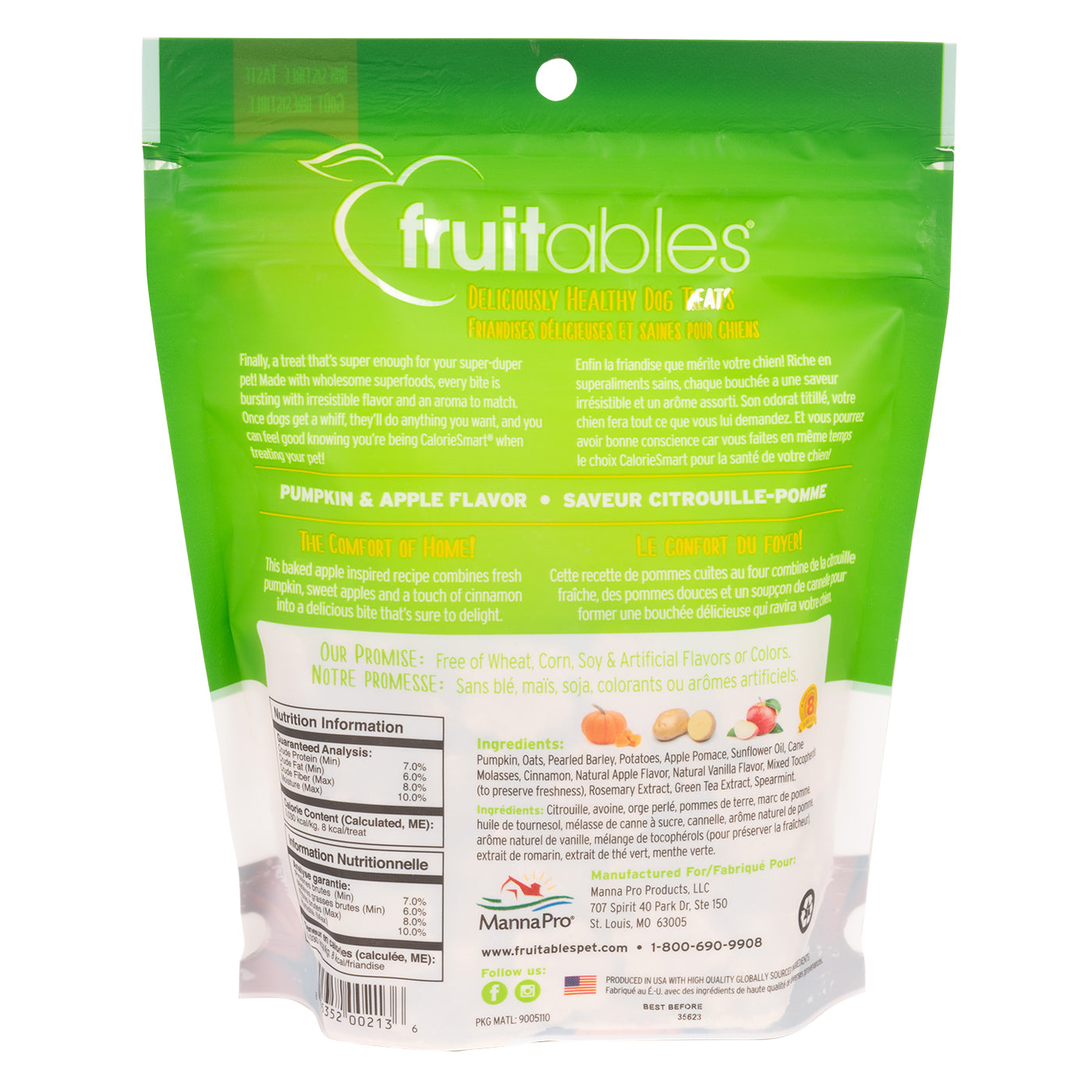 Fruitables Pumpkin & Apple Treats Dog Treats 198 g