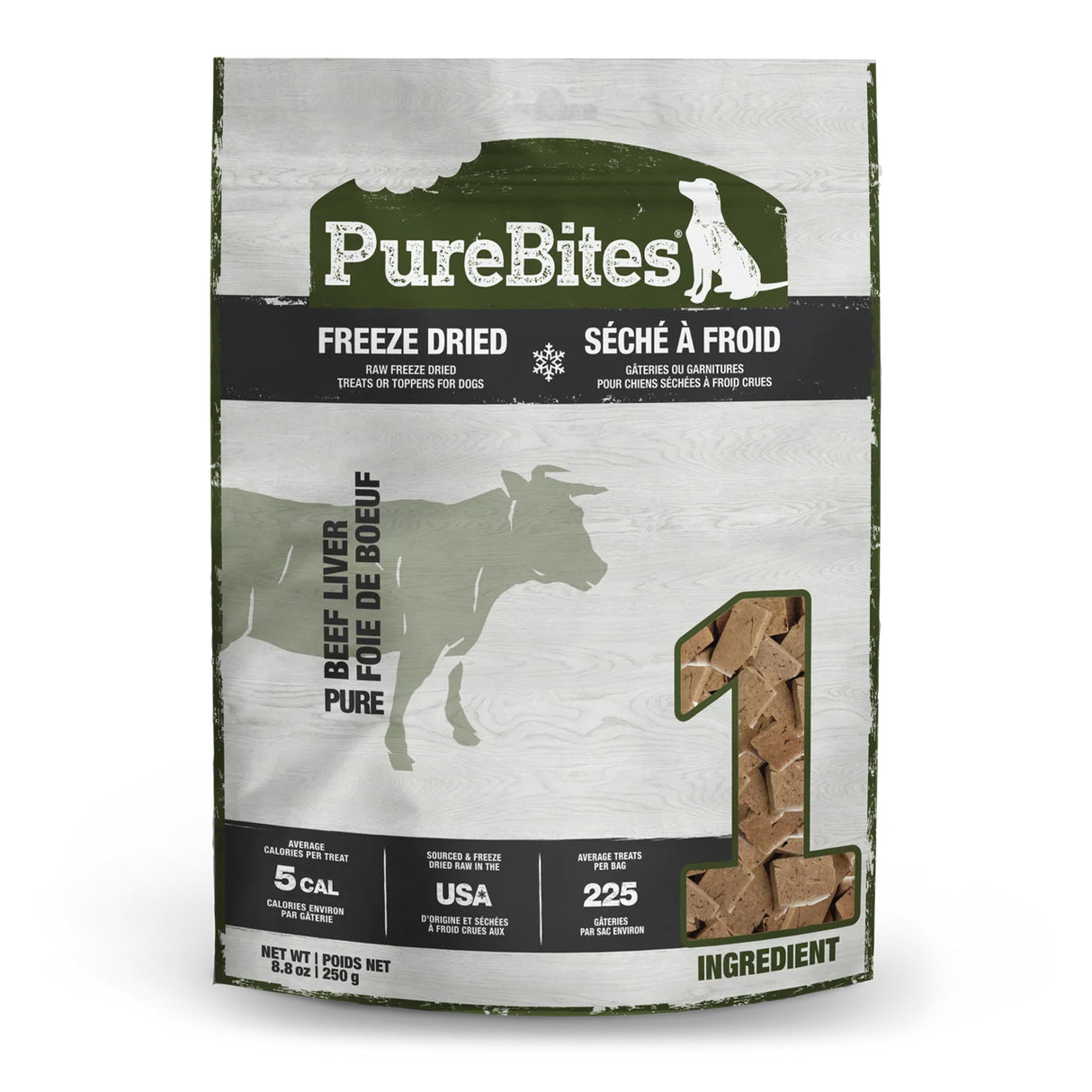 PureBites Freeze Dried Beef Liver Dog Treats 250 g
